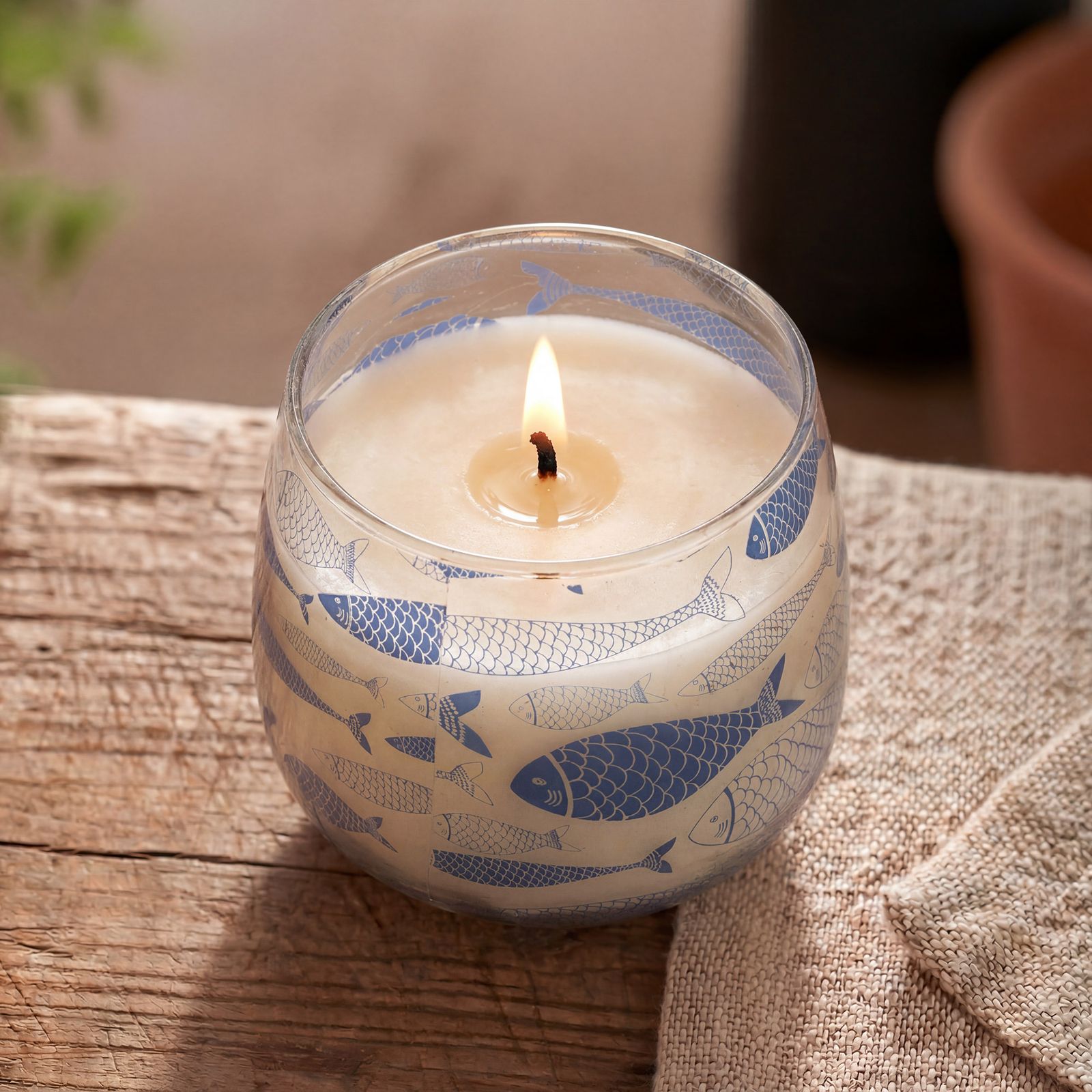 Velas en frasco de vidrio mediano - Seabreeze - Imagen 4