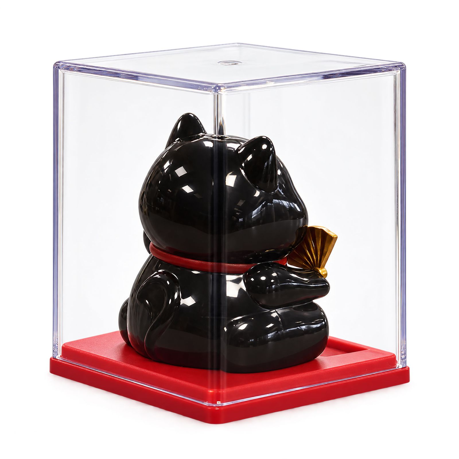 Mini Gato de la Suerte Solar en Caja - Negro - Imagen 3