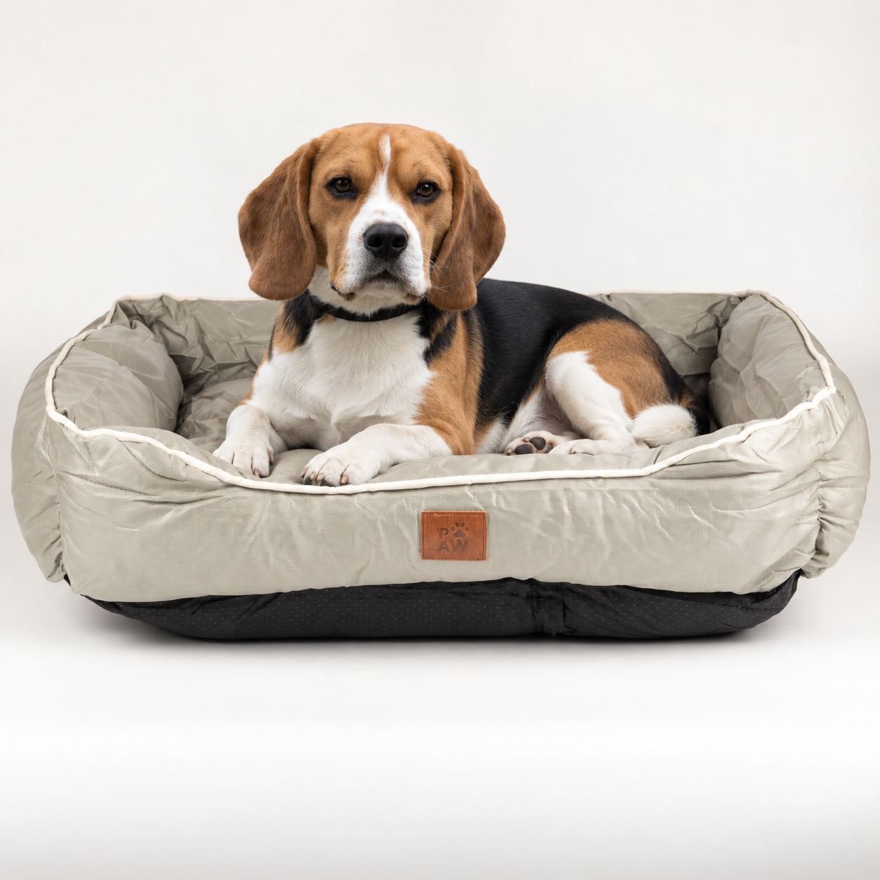 Cama PAW – Mediana caqui beige – 70 × 60 × 15 cm