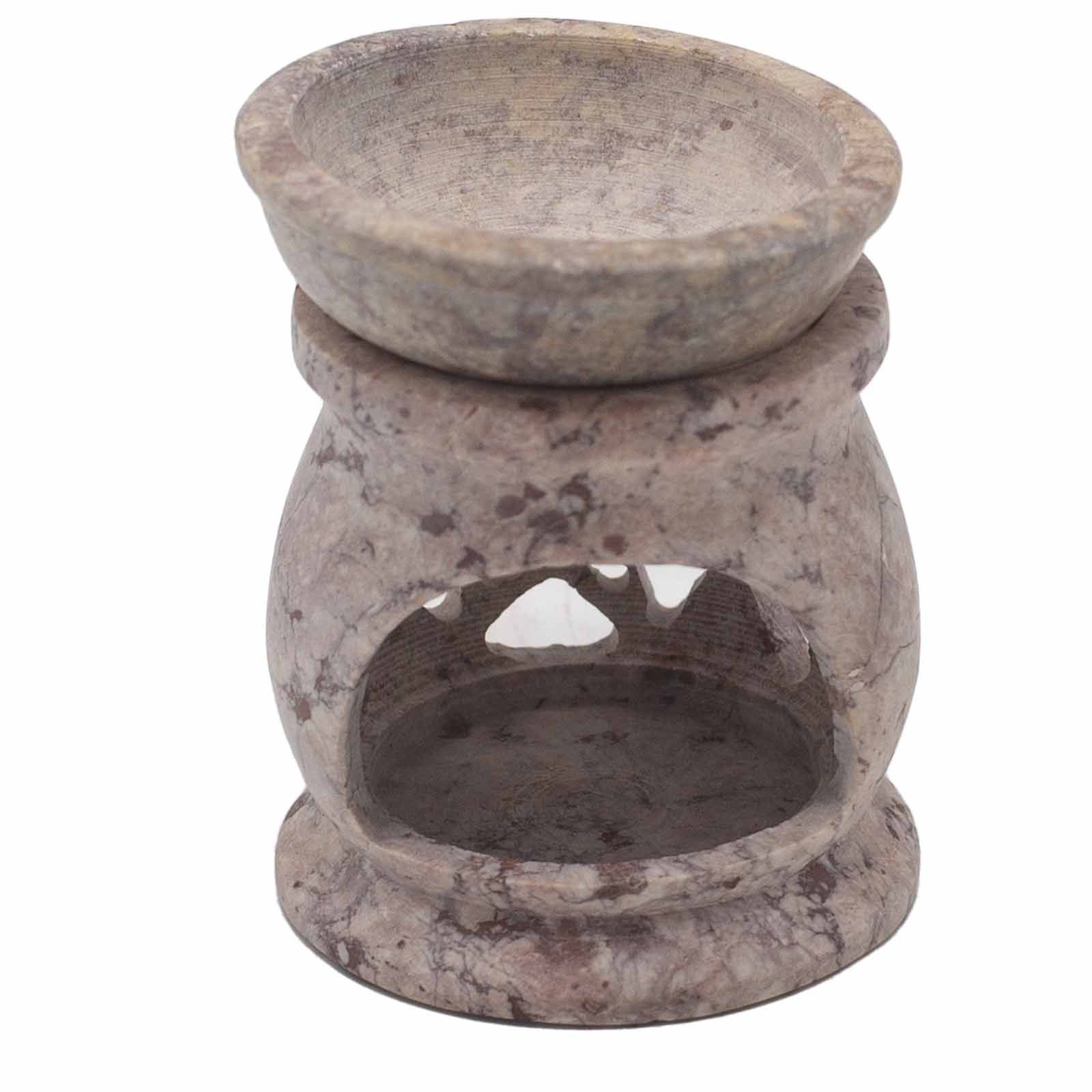Quemador de aceite de esteatita pequeño 8 cm - Pentágono de las Tres Lunas - Imagen 3