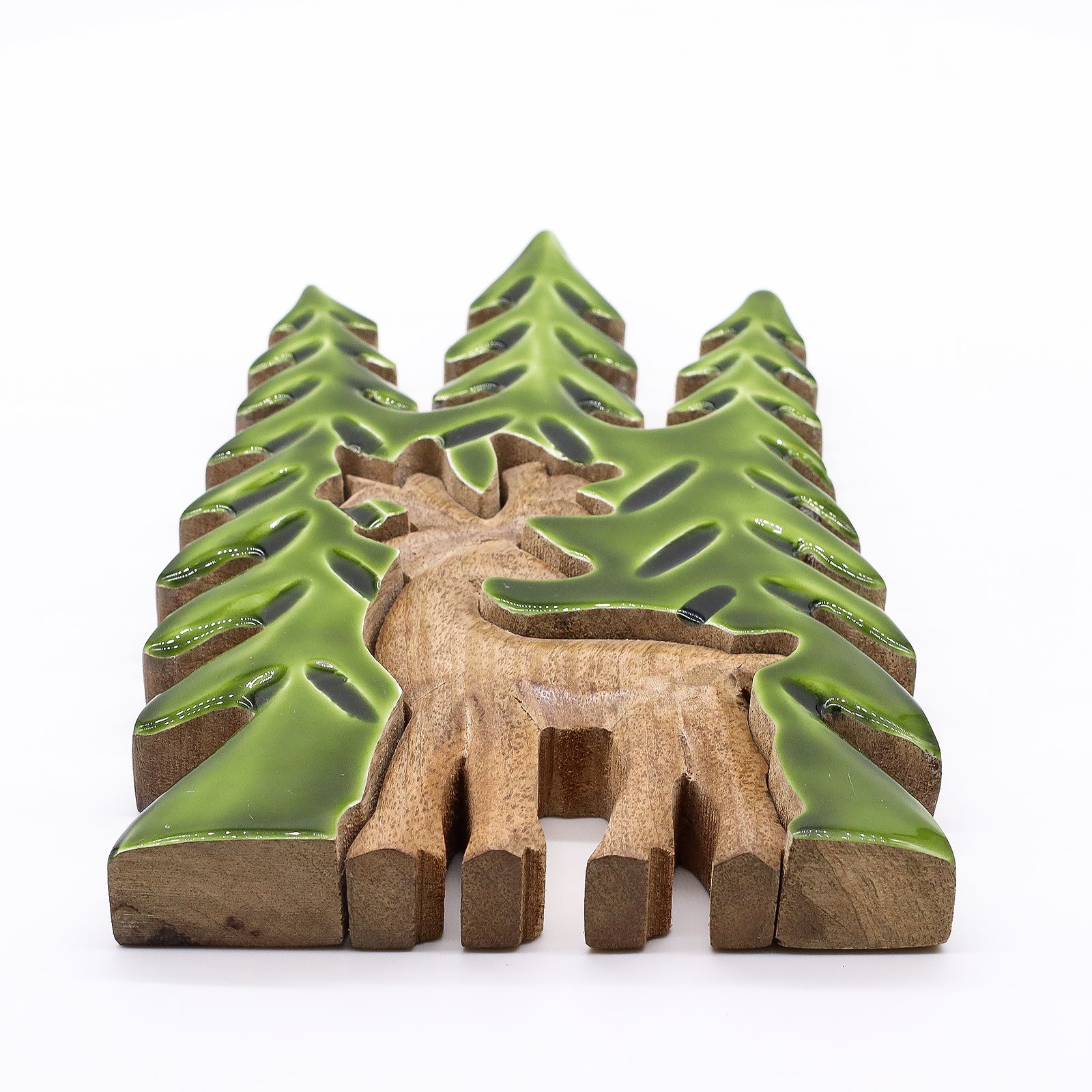 Perdido en el bosque - Ciervo en el bosque 3D Decoración de madera - 25x15cm - Imagen 10