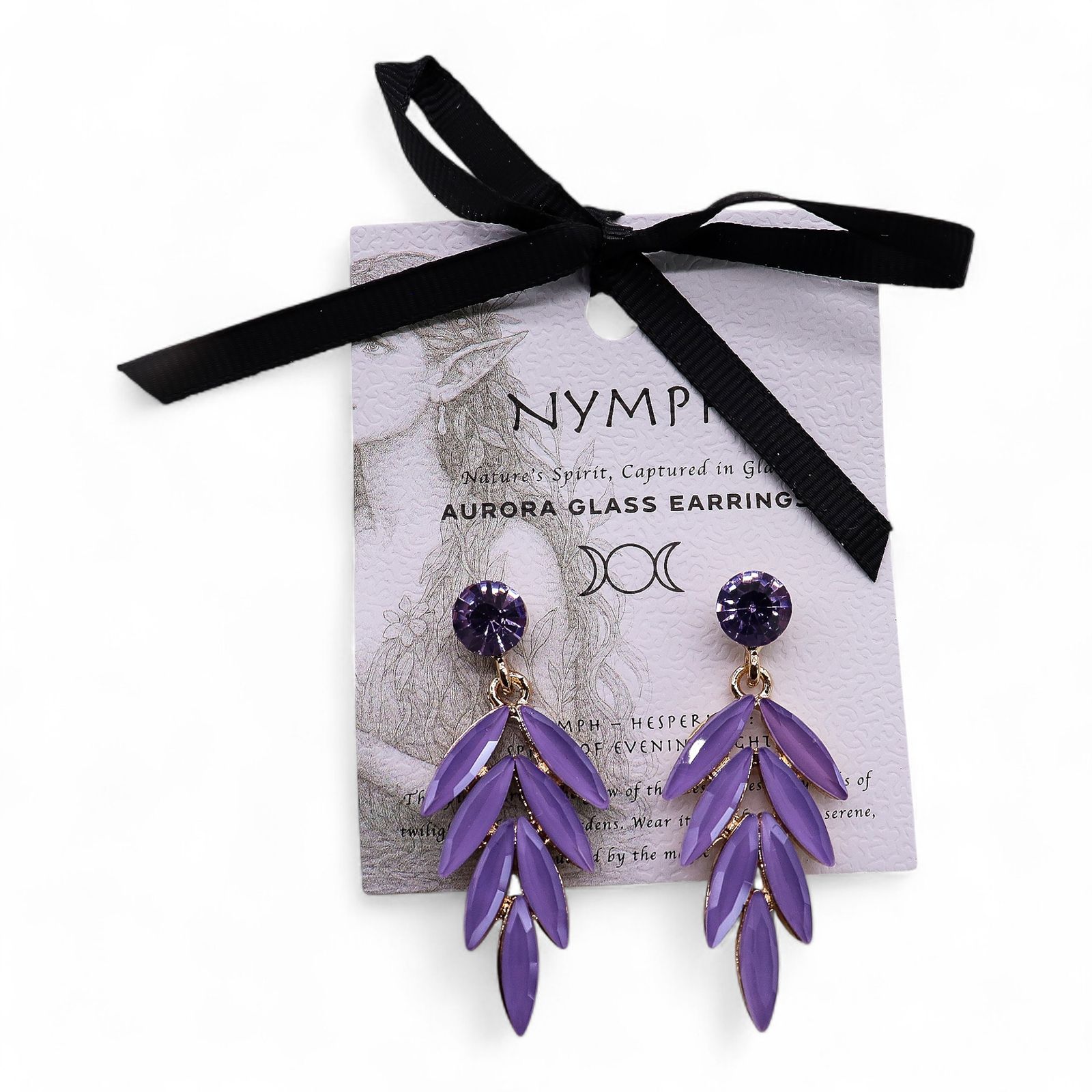 Pendientes de Cristal Vintage - Hadas - Lavanda - Imagen 4