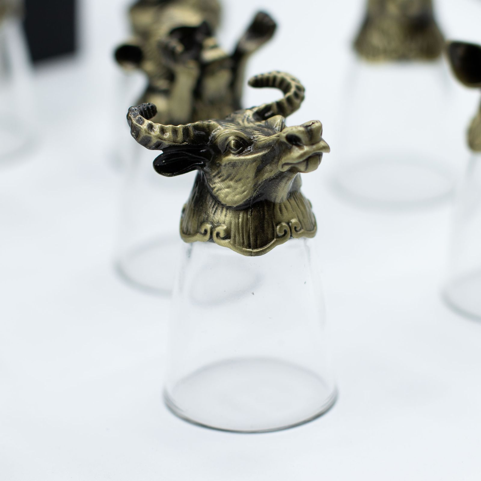 Vasos de chupito Bottom Up (25ml) - Bosque y Criaturas Místicas - Bronce Antiguo - Imagen 14