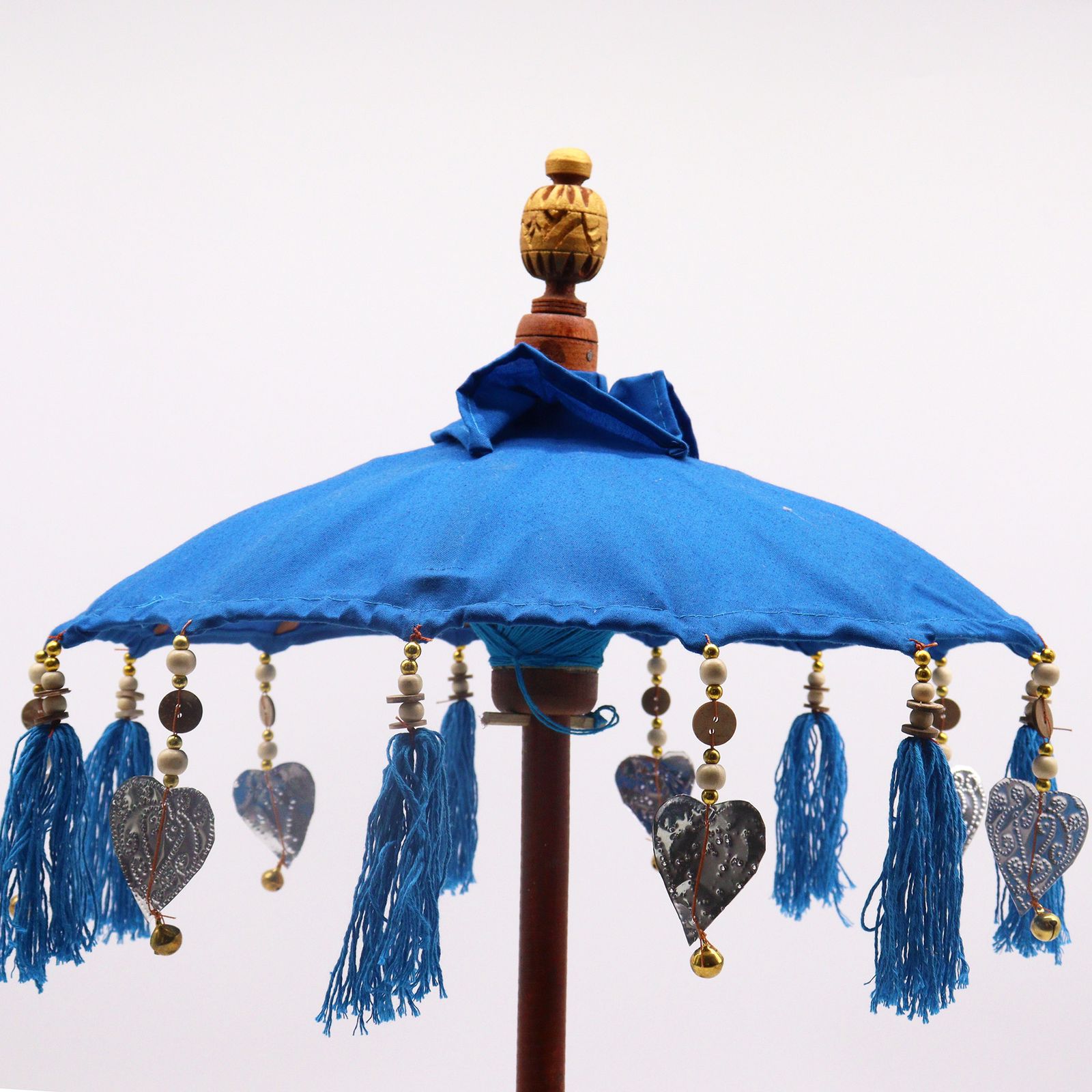 Bali Decoración Hogar Sombrilla - Algodón - Azul- 40cm - Imagen 3