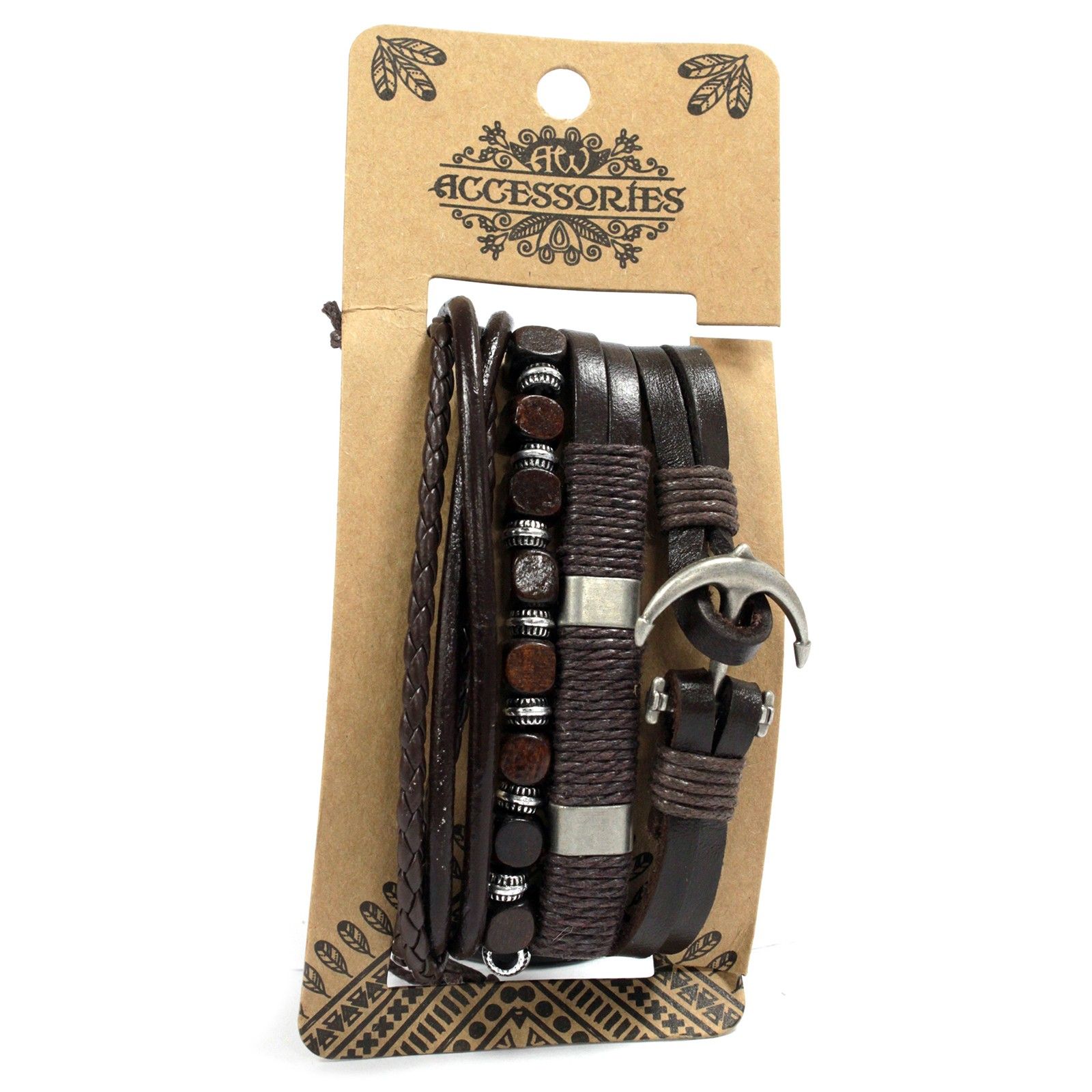 Pulsera de Hombre - Metal Y Cuero (color aleatorio) - Imagen 2