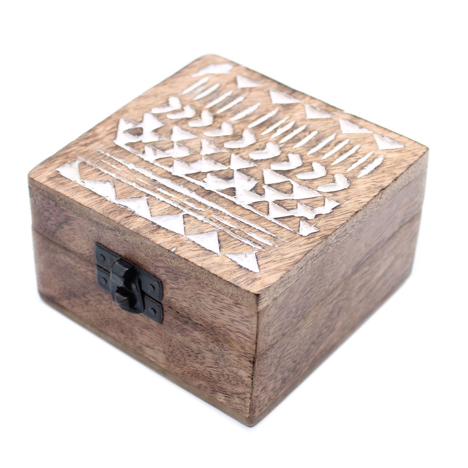 Caja de Madera Blanca - 4x4 Diseño Azteca - Imagen 5