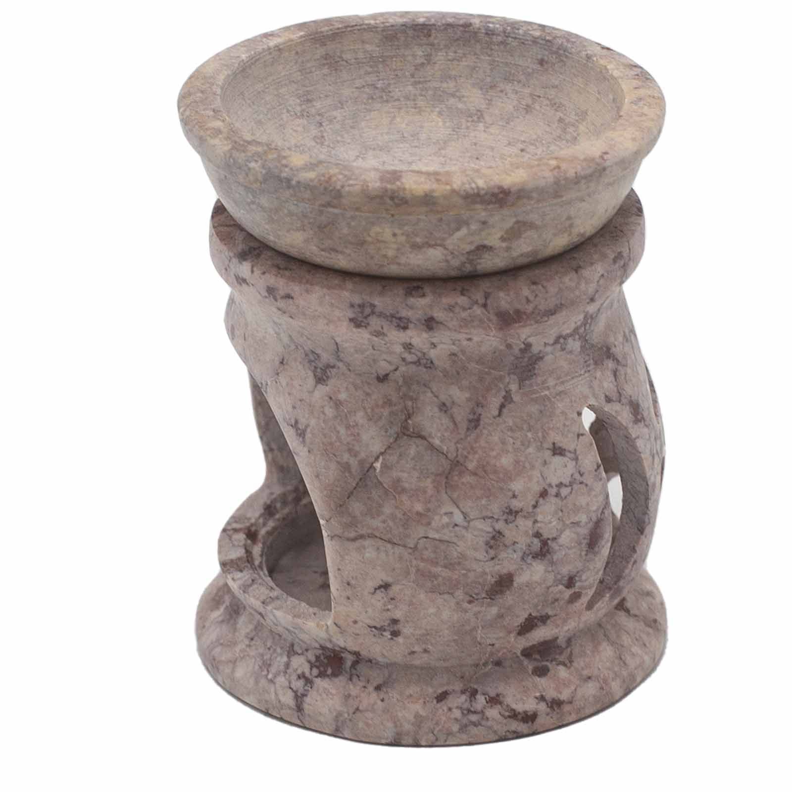 Quemador de aceite de esteatita pequeño 8 cm - Pentágono de las Tres Lunas - Imagen 2