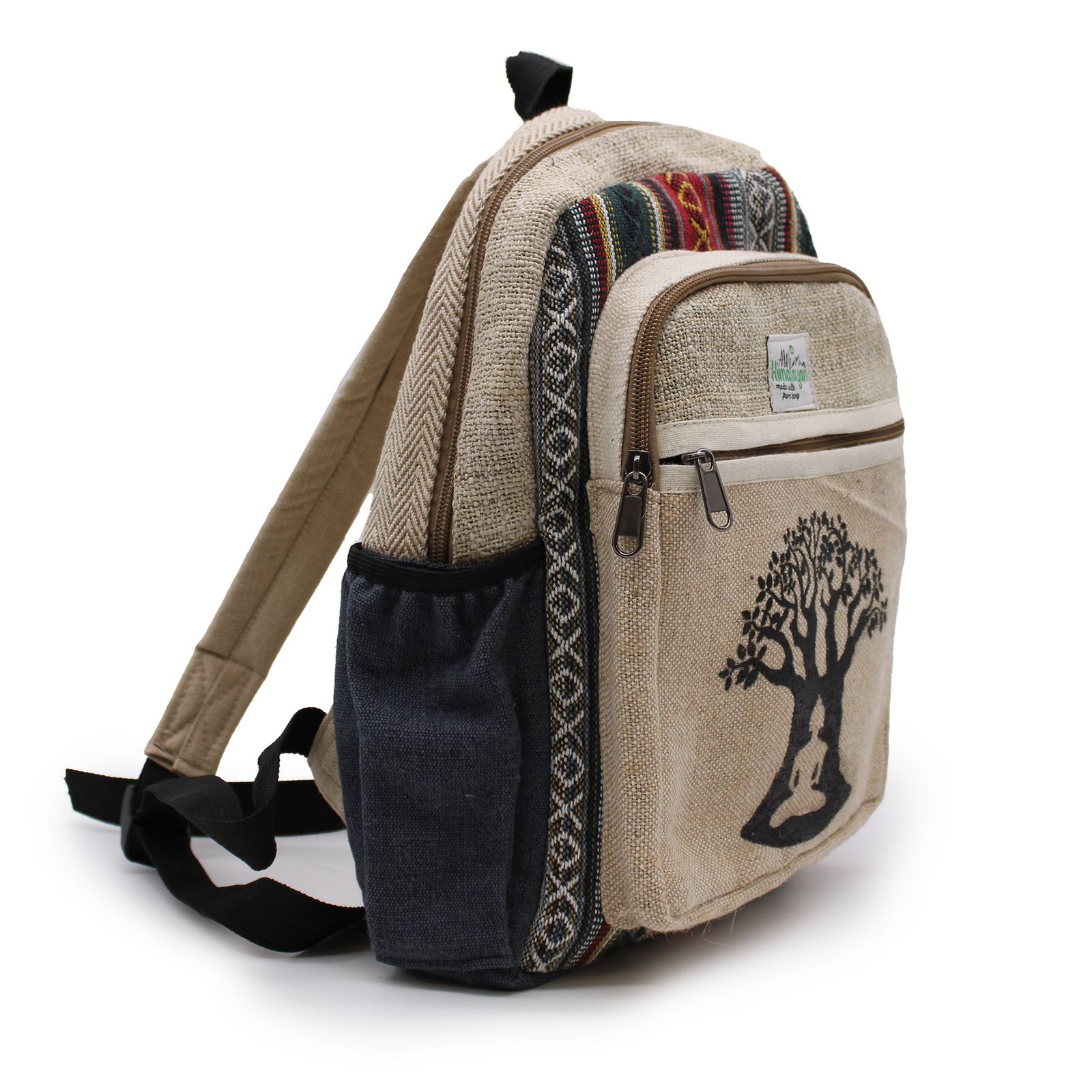 Mochila Pequeña De Cáñamo - Bohdi Tree Design - Imagen 7