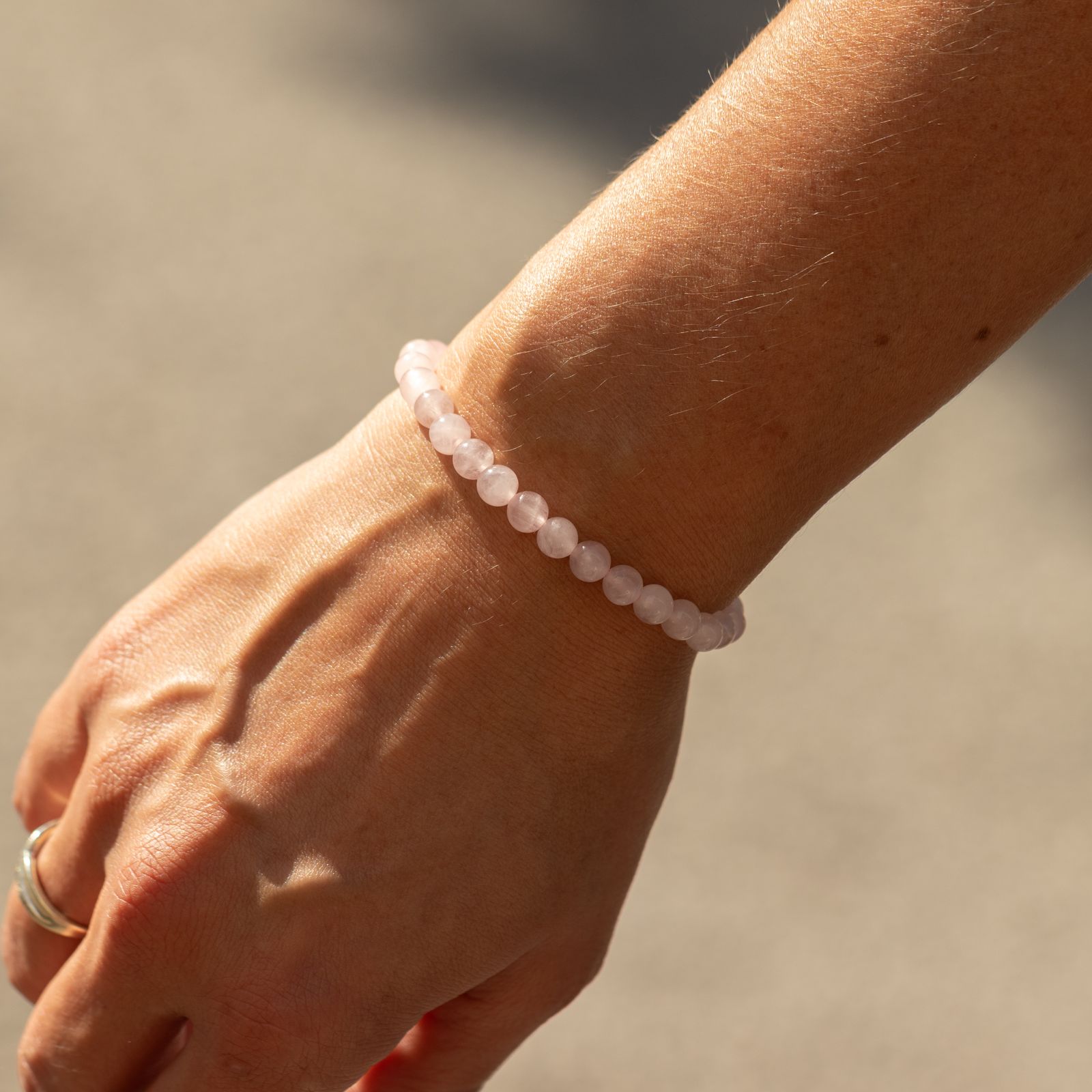 Pulsera de Poder Pequeña (17 cm x 6 mm) - Cuarzo Rosa - Imagen 3