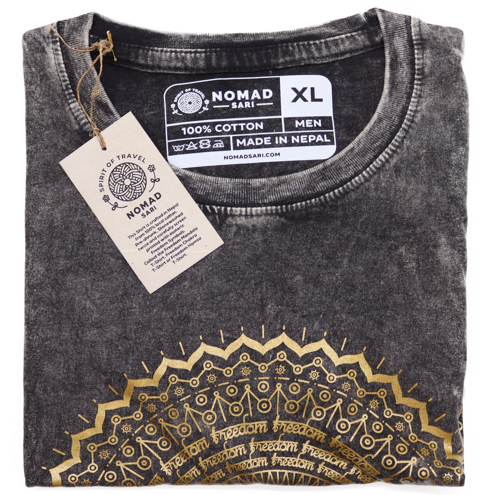 Camiseta Nomad Sari Extra Grande - Mandala - Gris oscuro - Imagen 2
