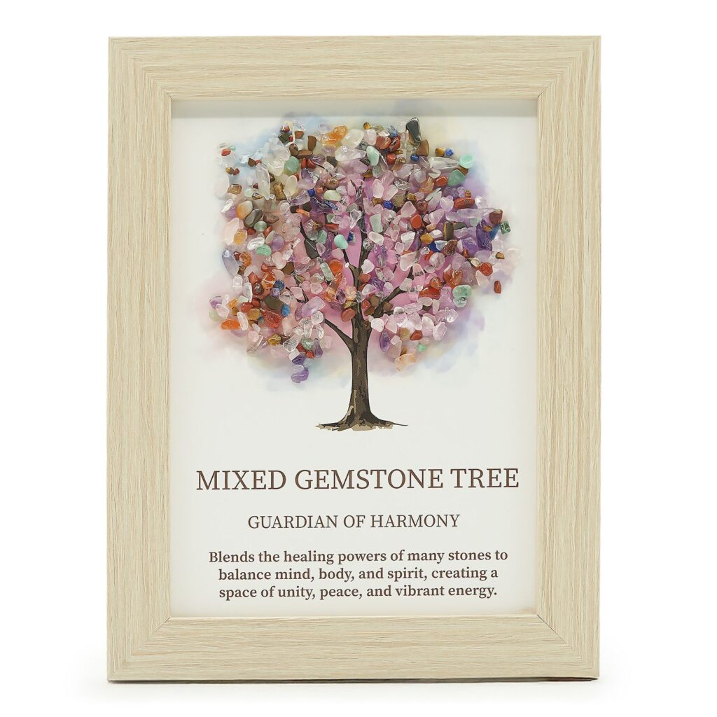 Imagen de piedra preciosa - Árbol de la Vida - Multicolor (20x14.7x1cm)
