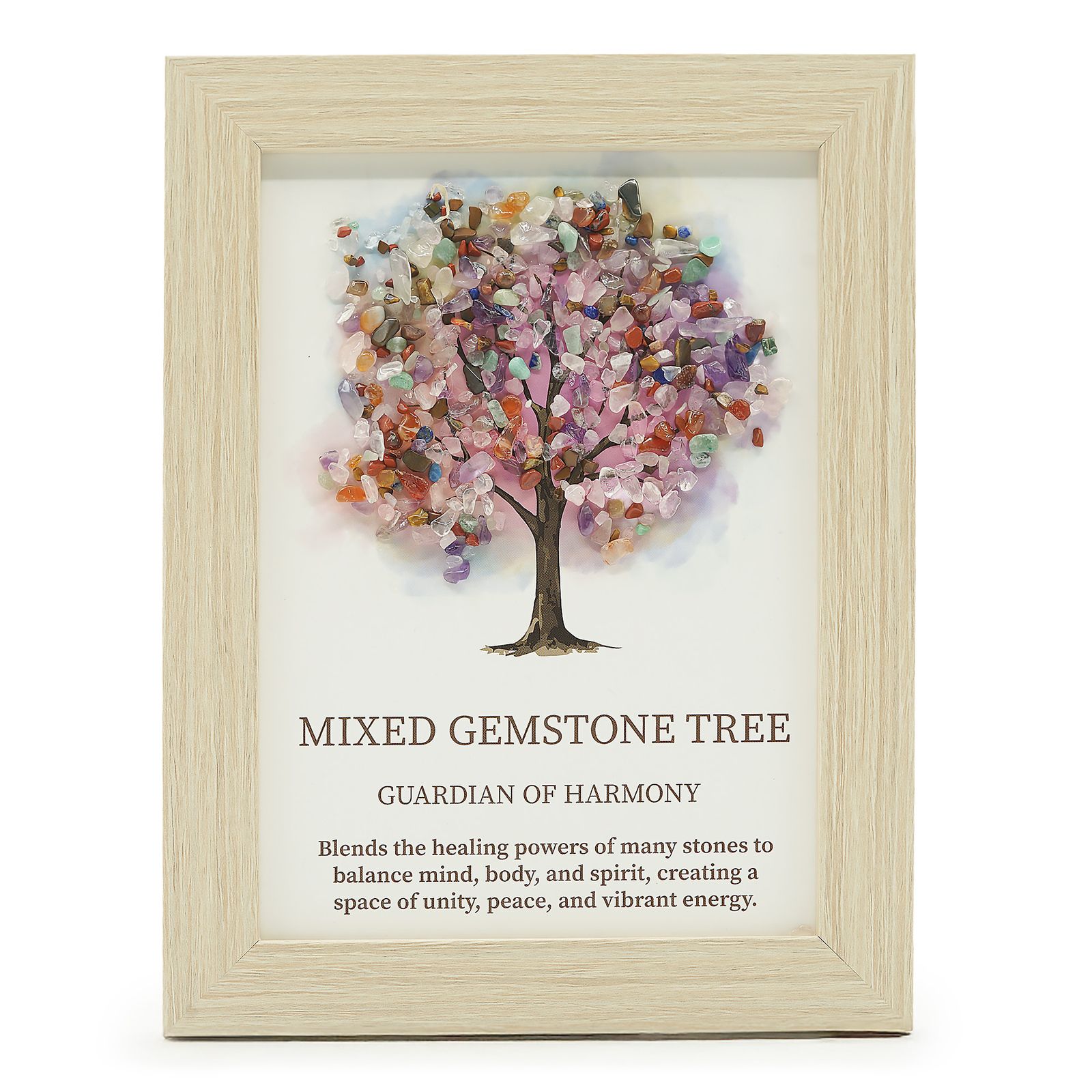 Imagen de piedra preciosa - Árbol de la Vida - Multicolor (20x14.7x1cm)