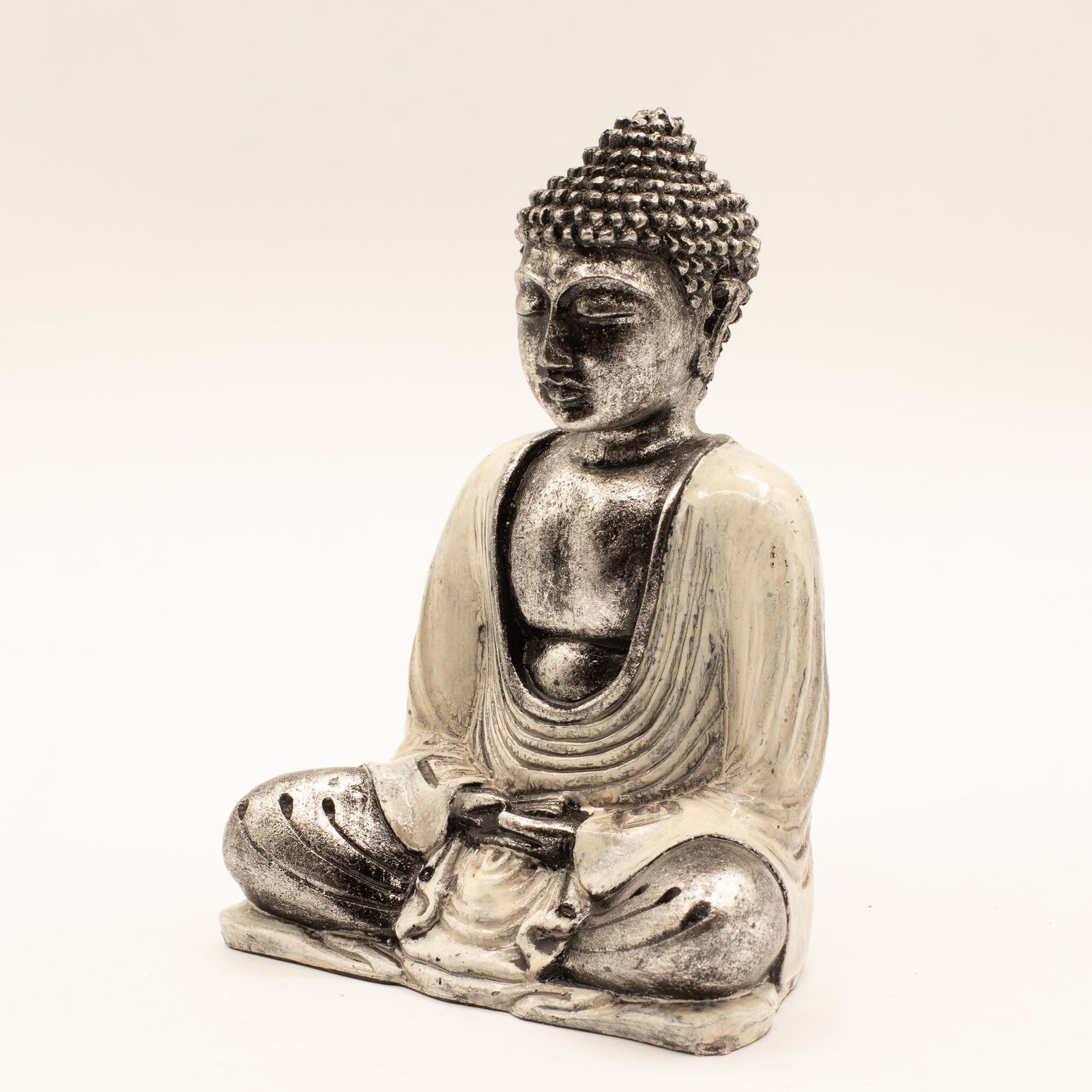 Buddha Blanco y Gris- Med - Imagen 2
