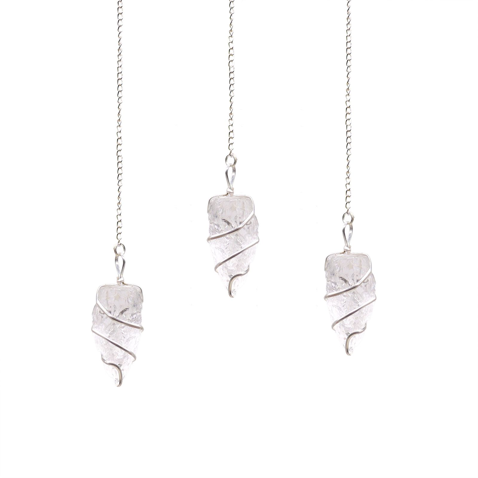 Raw Gemstone Pendulum - Rock Quartz - Imagen 2