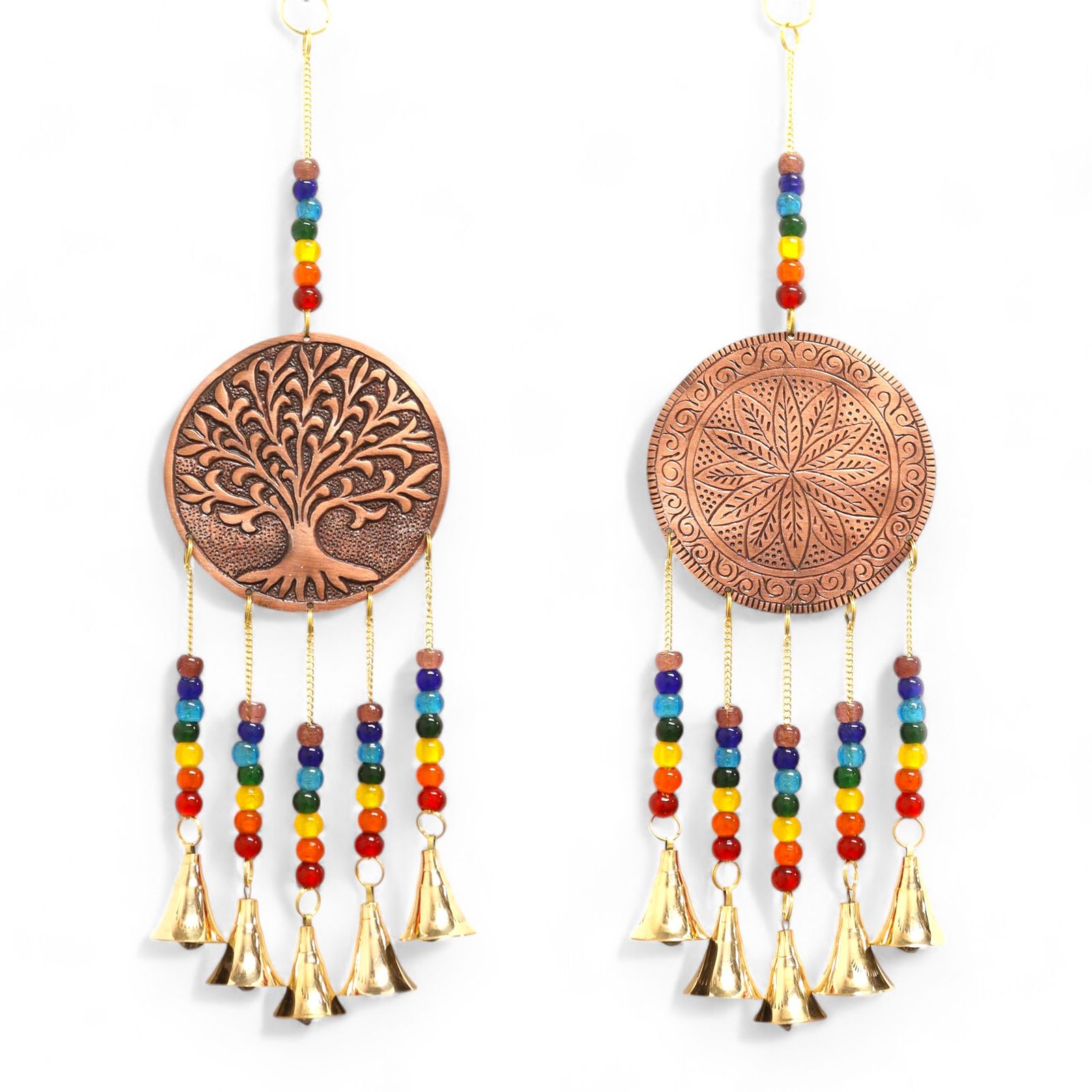 Campanas Indias - Arbol de la Vida Mediano - Chakra 5 Campanas - 10x36cm - Imagen 3