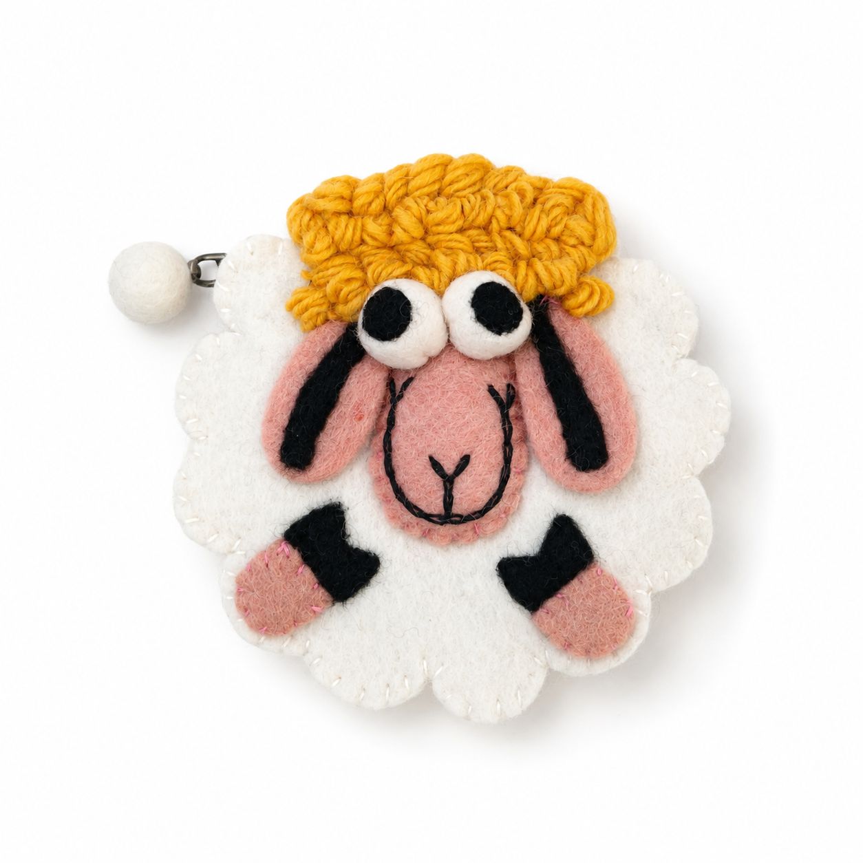 Bolsa de cremallera de fieltro con oveja feliz de colores frescos (3 surtidos) - Imagen 6