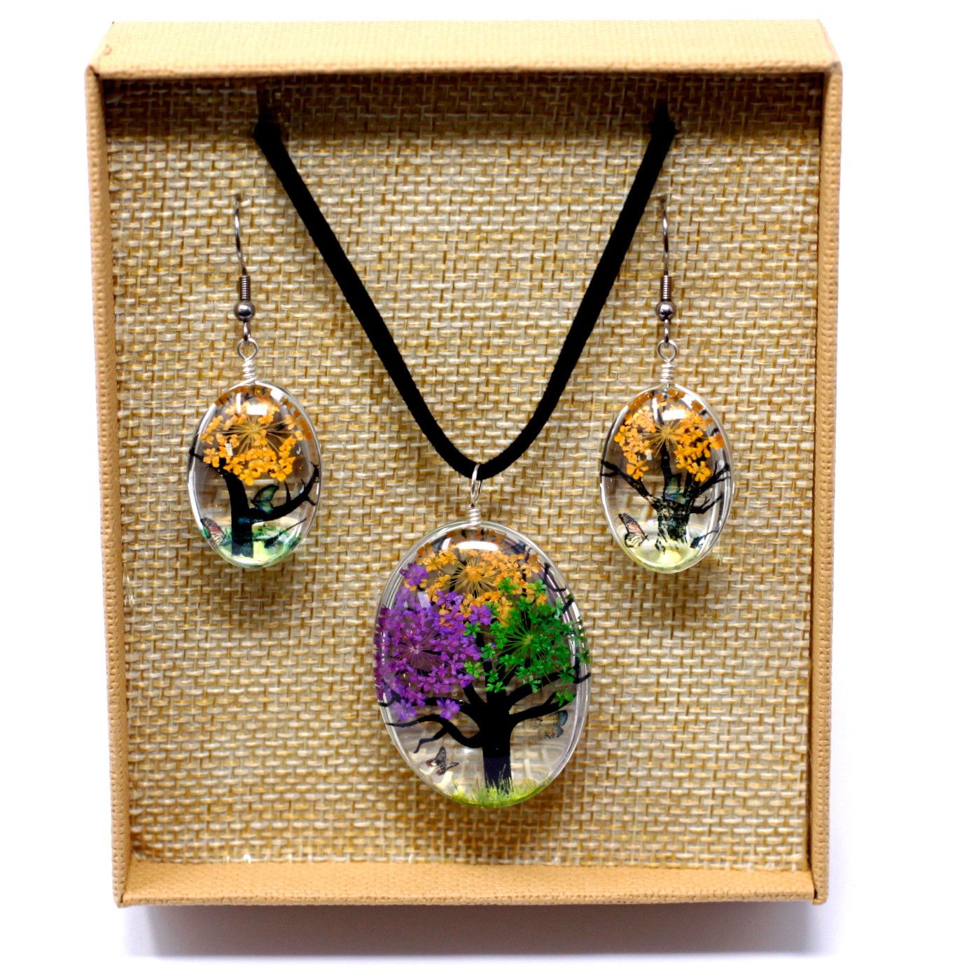 Flores Prensadas - Arbol De La Vida - Colores mezclados - Imagen 3