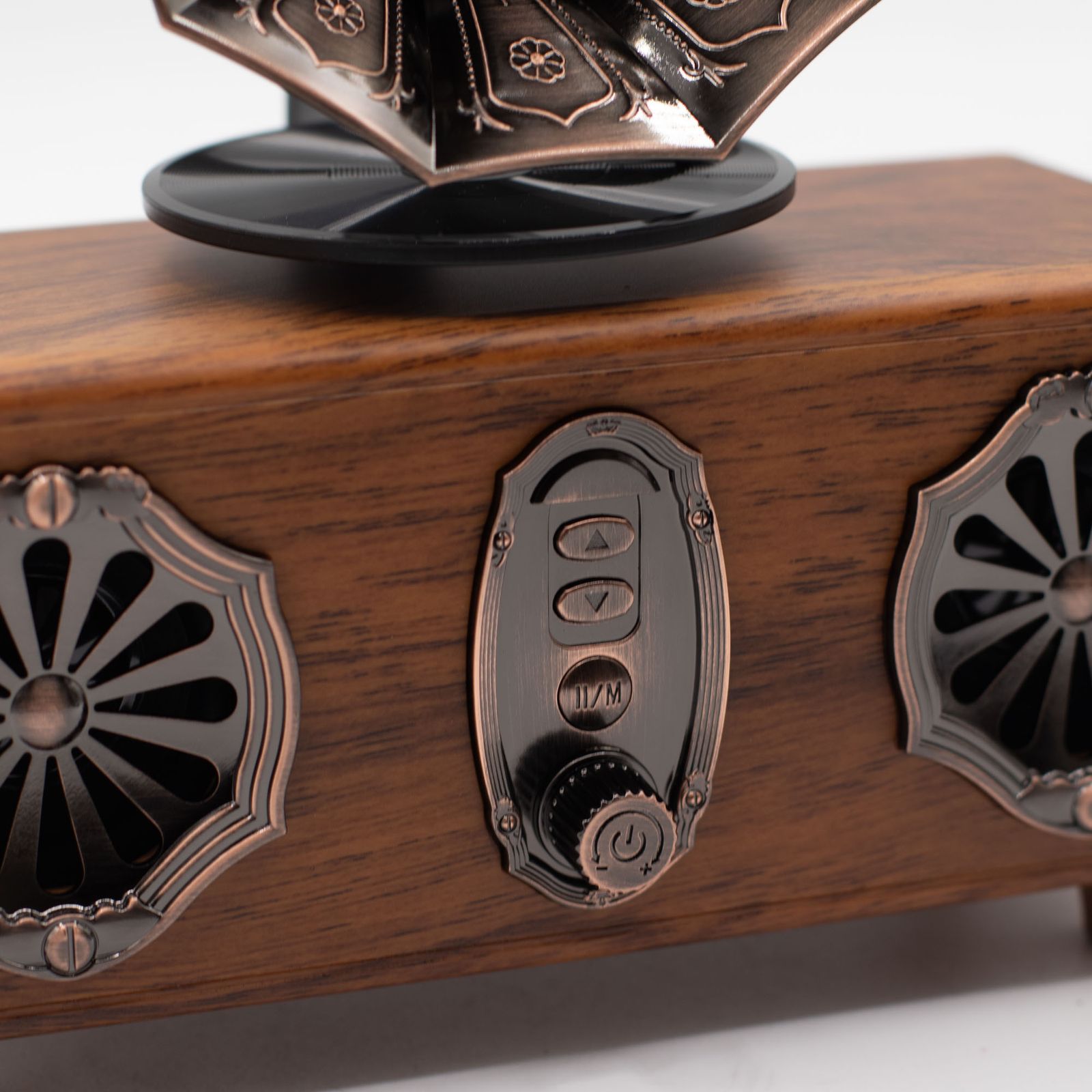 Altavoz de gramófono doble mini retro - Bluetooth - 5,4 vatios x 2 - Imagen 11