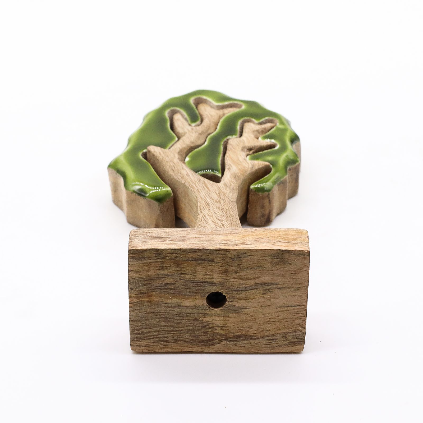 Perdido en el bosque - Decoración de madera 3D de un solo árbol - 20x10cm - Imagen 9