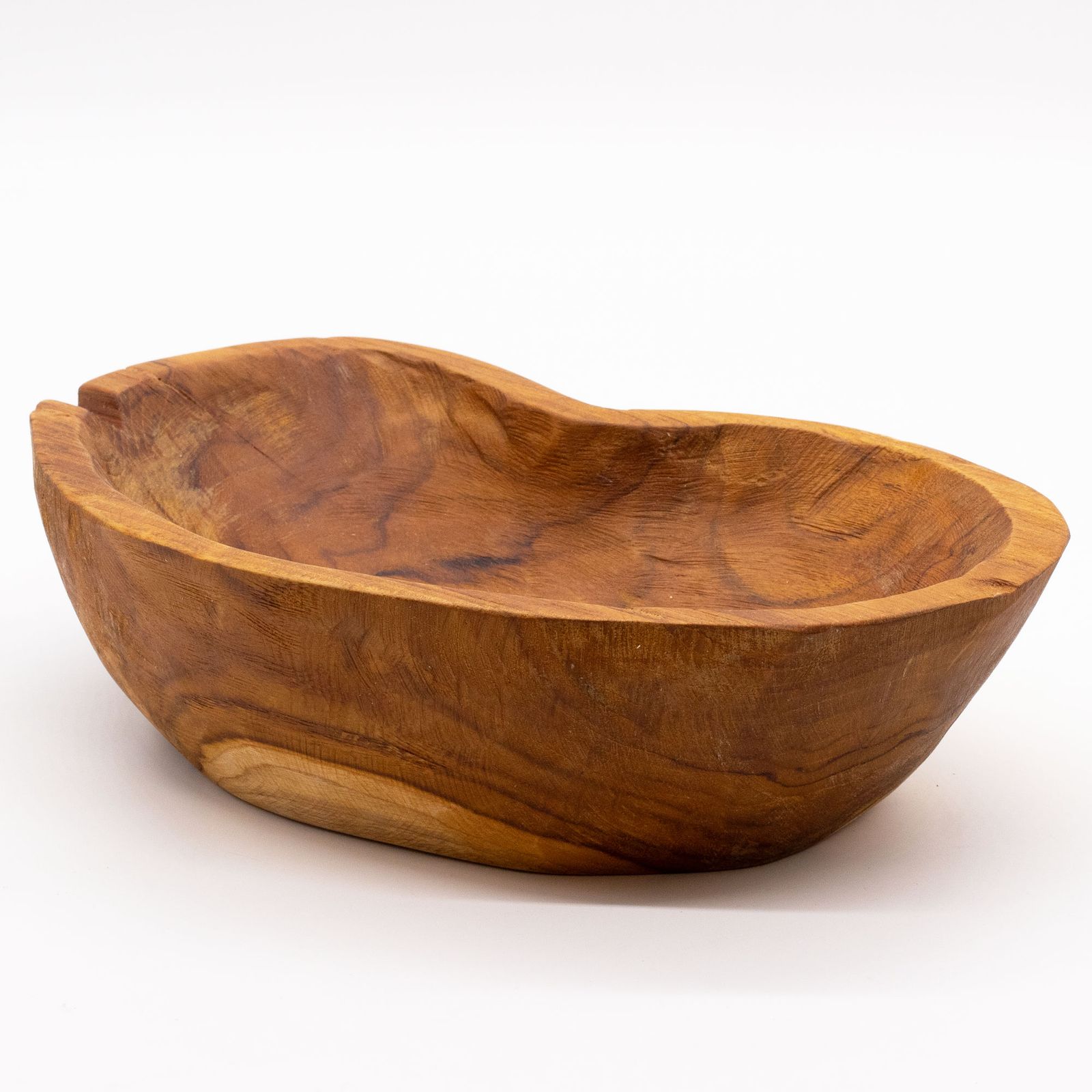 Frutero natural de madera de teca - 31x22x8cm - Imagen 2