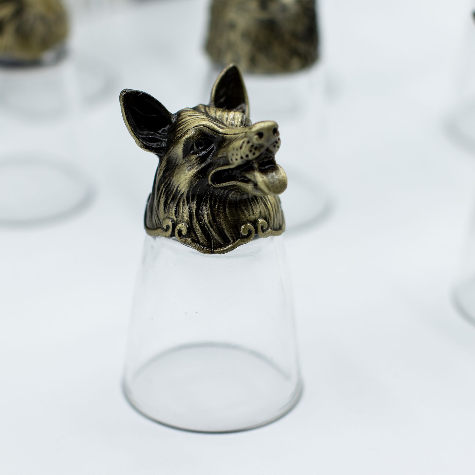 Conjunto de regalo de 12 vasos de chupito Bottom Up (25ml) - Bosque y Criaturas Místicas - Bronce Antiguo - Imagen 18