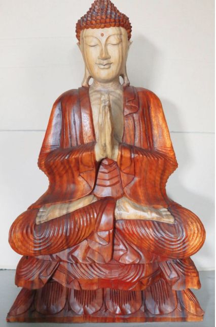 Estatua de Buda Tallada a Mano - 80cm Bienvenido - Imagen 2