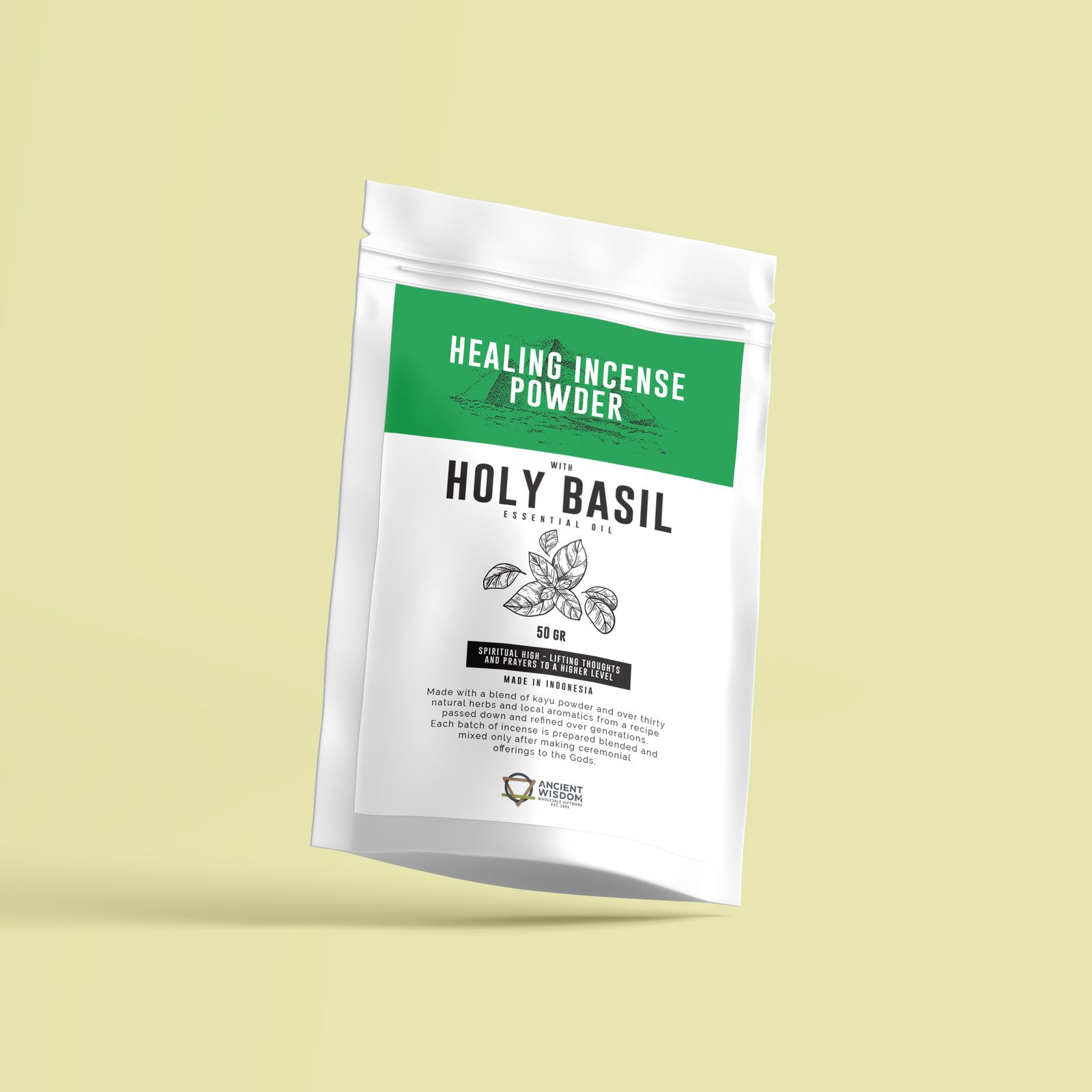 Healing Incense Powder - Holy Basil 50gm - Imagen 3