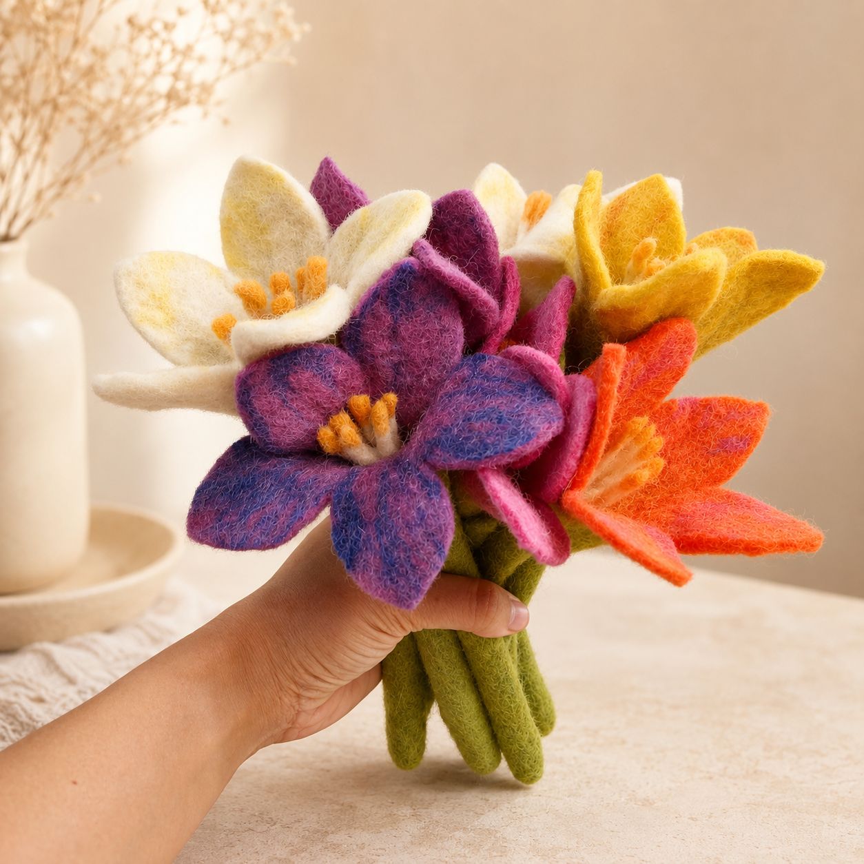 Flores de fieltro - Lirio (10 colores surtidos) - Imagen 7