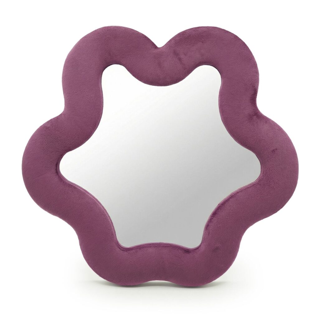 Espejo suave ondulado – Estrella – malva (33 x 31 x 2.3cm)