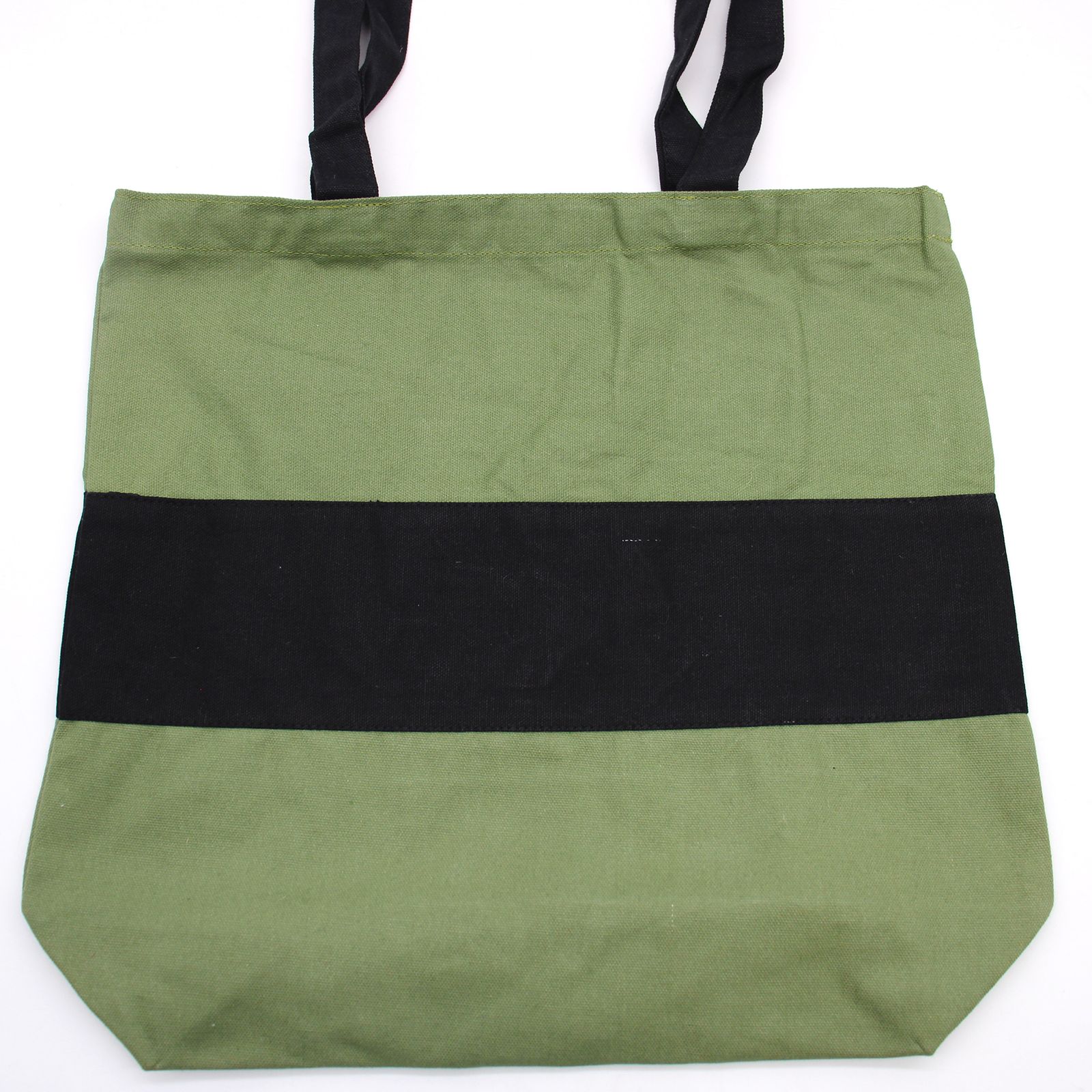 Bolsas de Algodón de Dos Tonos - 38x42x12cm - Verde y Negra - 280g - Imagen 4