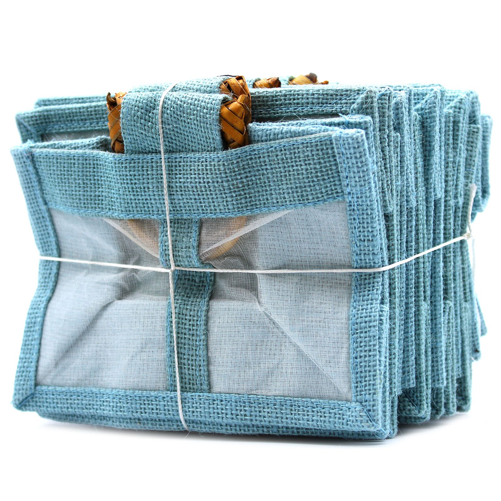 Bolsa de regalo con ventana de algodón y yute puro - 2 Ventanas - Imagen 3