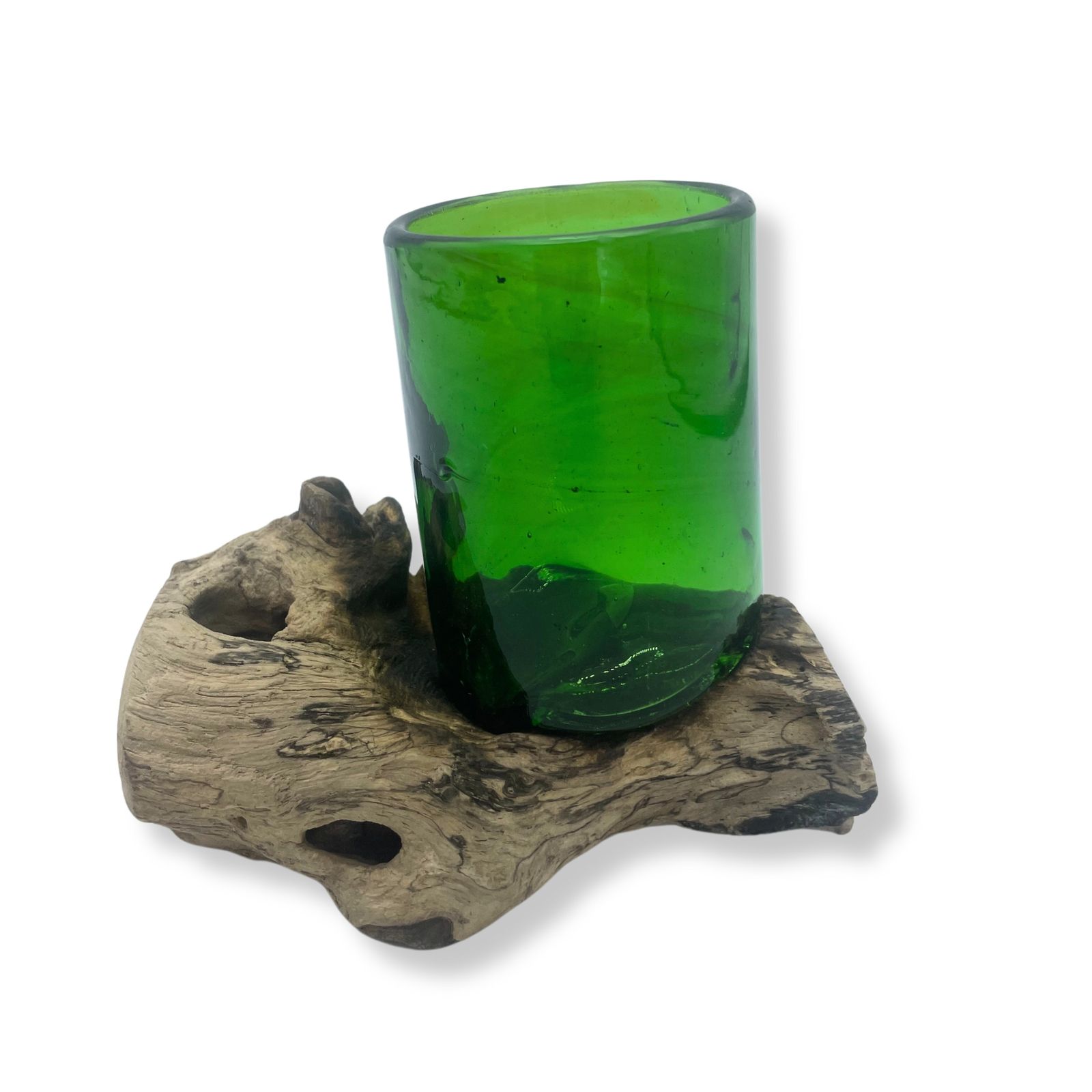 Botellas de Cerveza Recicladas - Vaso de Whisky sobre Madera - Imagen 3