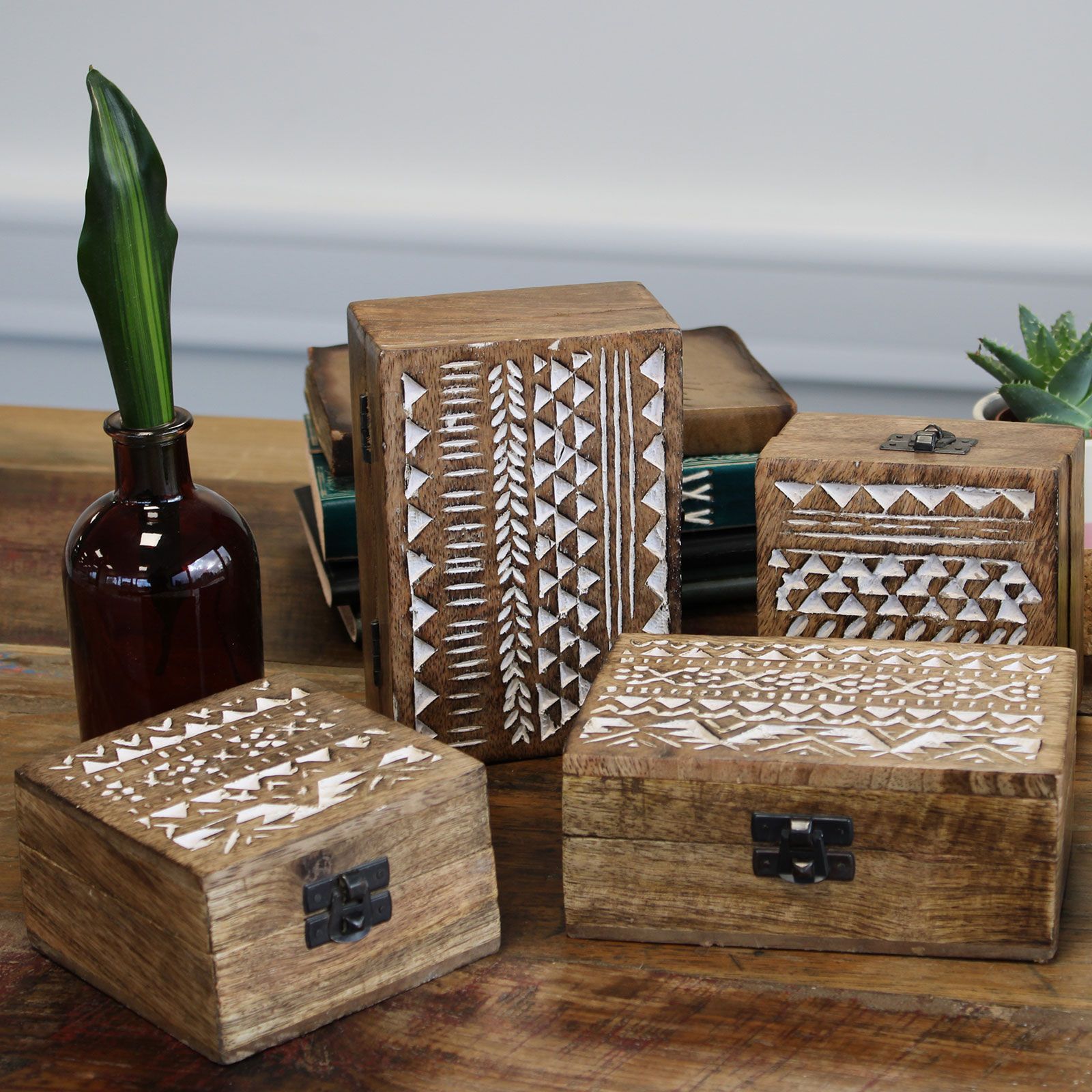 Caja de Madera Blanca - 4x4 Pastillero Diseño Eslavo - Imagen 2
