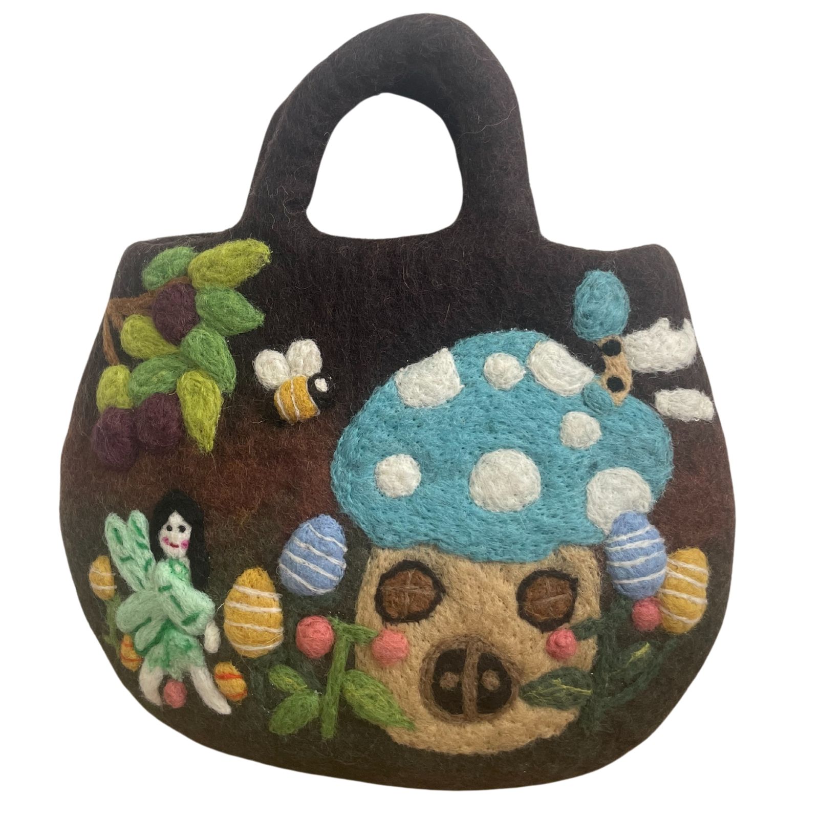 Bolsa de fieltro para jardín de hadas - 35 x 27 cm - Imagen 4
