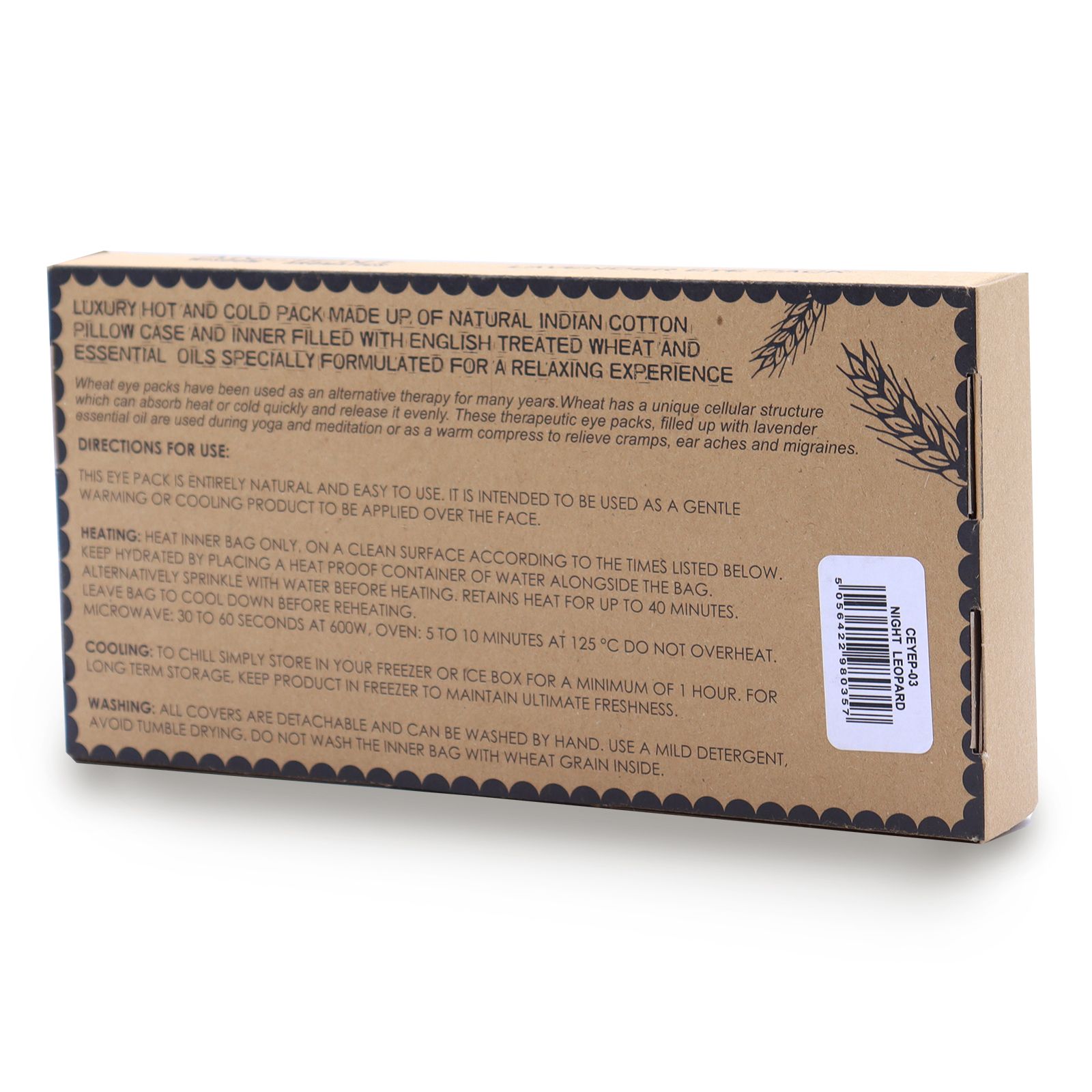 Almohada para los ojos de algodón natural lavanda y juco en caja de regalo - Leonardo Nocturno - Imagen 5