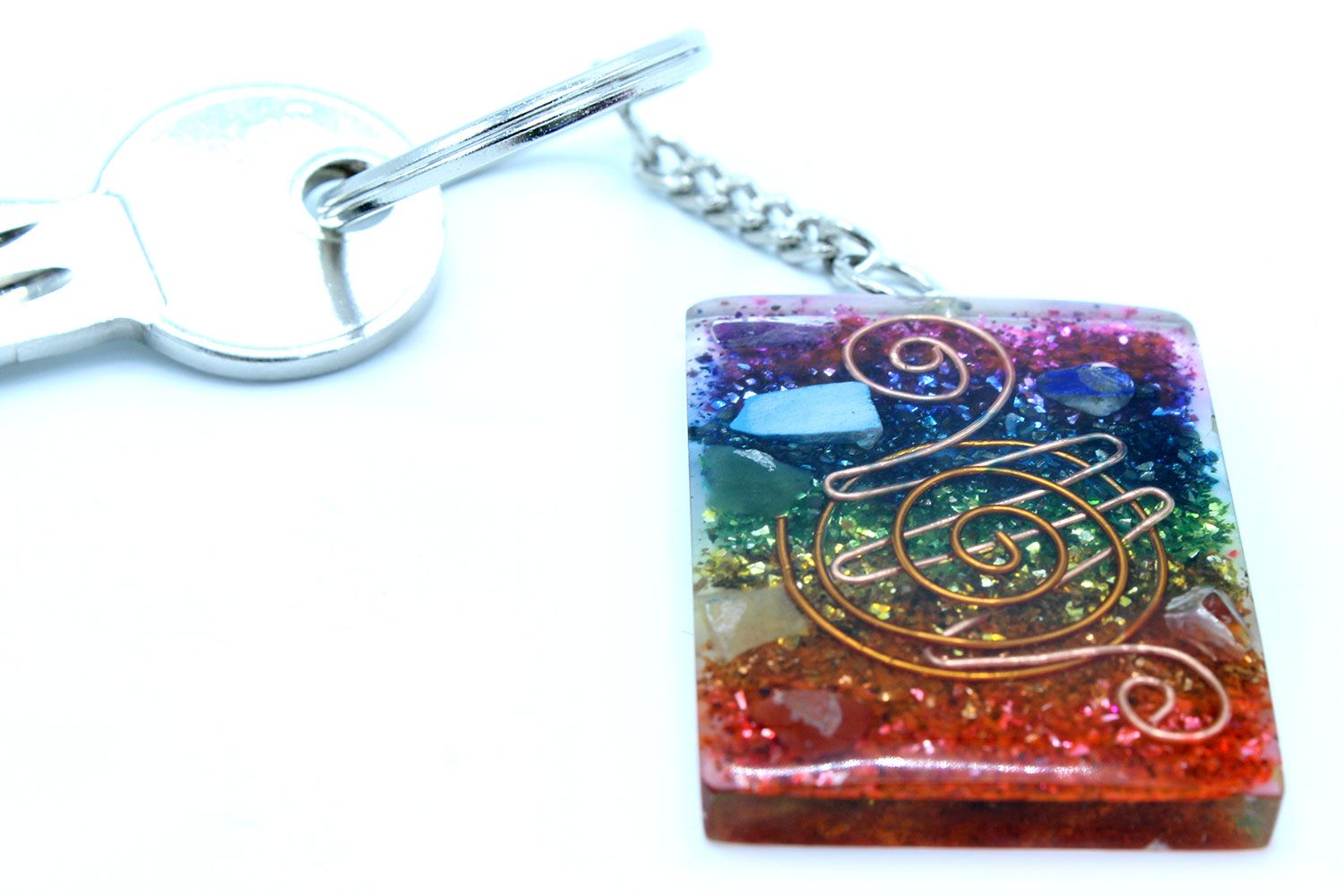 Llavero Orgonite Power - Home Protect Cobre y Chakra - Imagen 2