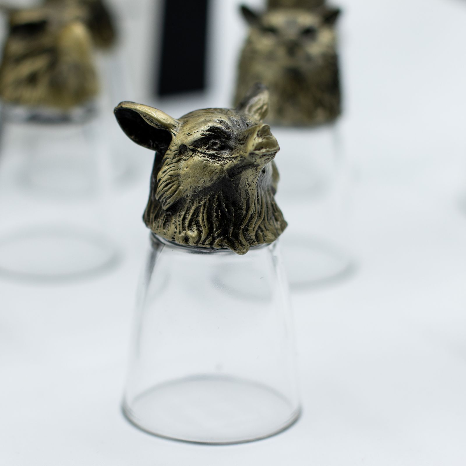 Conjunto de regalo de 12 vasos de chupito Bottom Up (25ml) - Bosque y Criaturas Místicas - Bronce Antiguo - Imagen 13