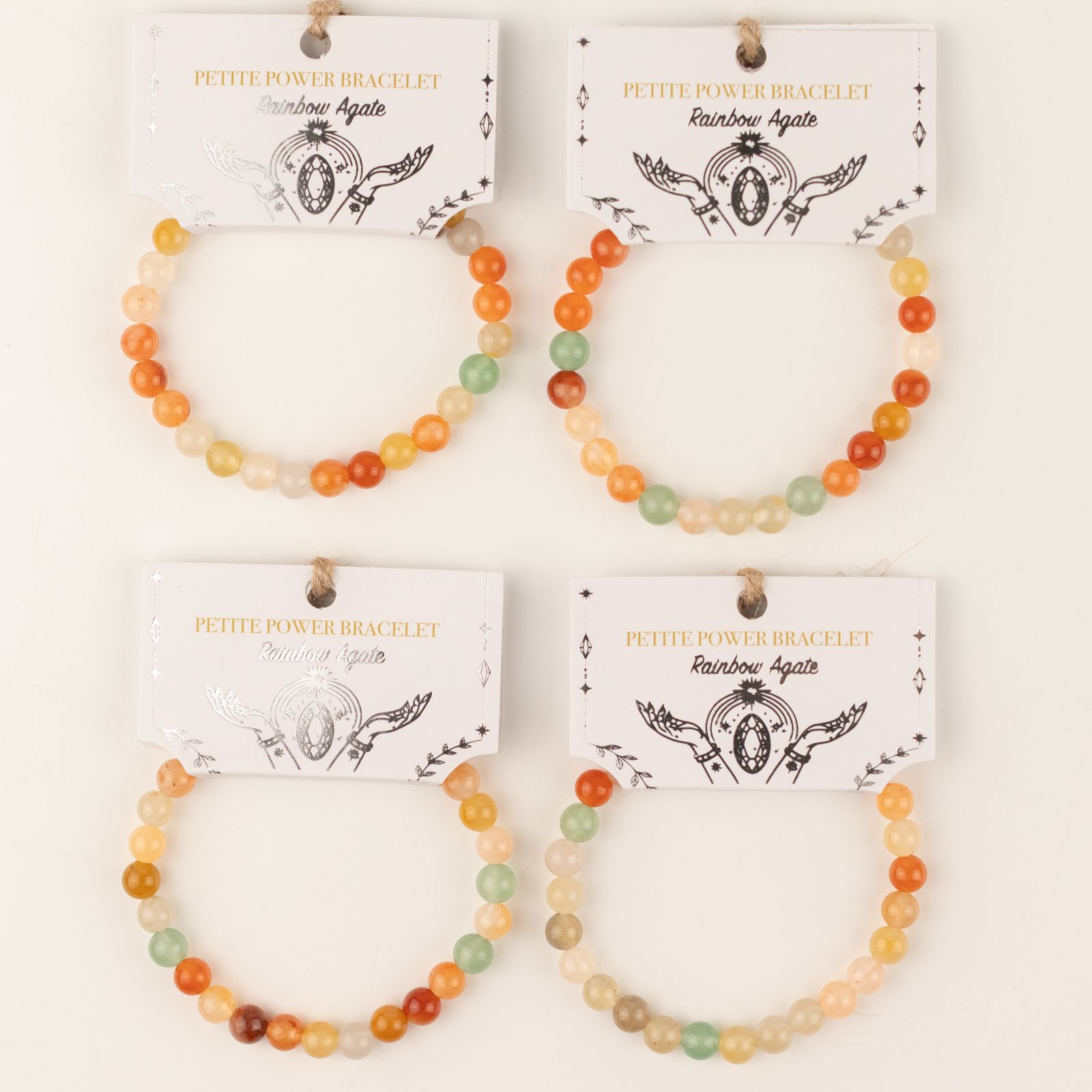 Pulsera de Poder Pequeña (17cmx6mm) - Ágata arcoíris - Imagen 6