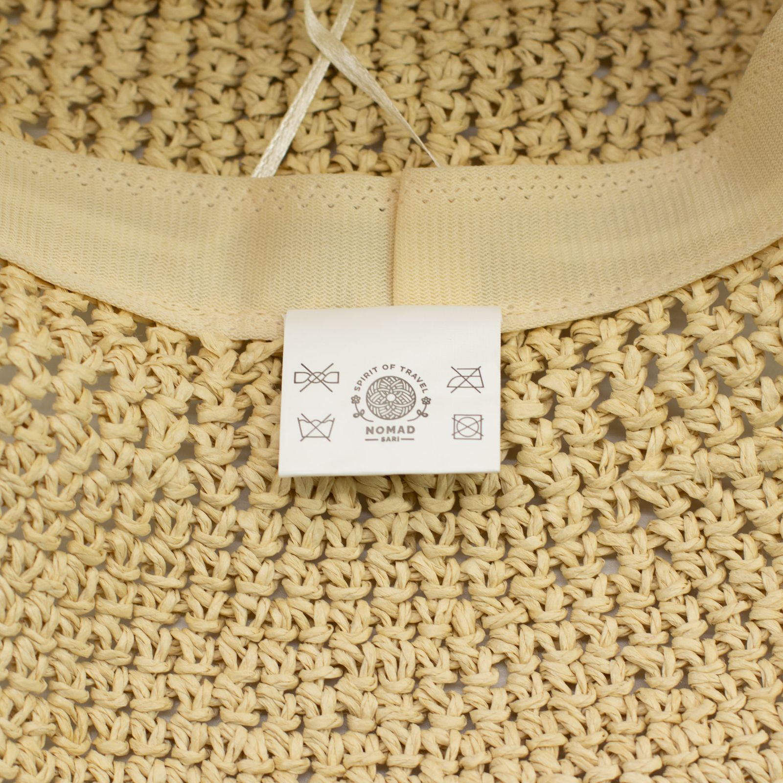 Sombrero de paja tipo floppy para el sol - beige natural - Imagen 6