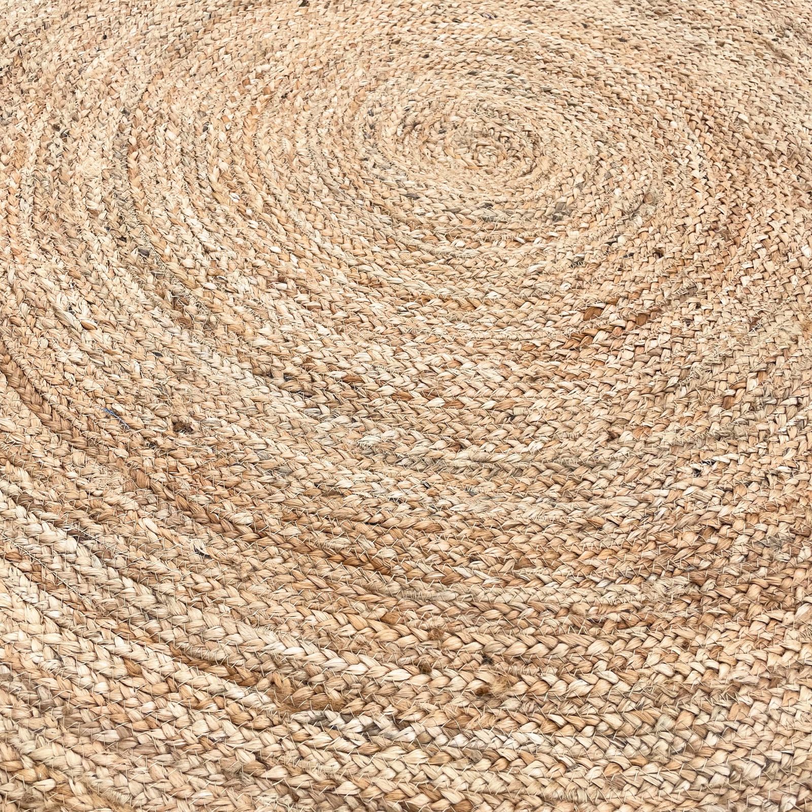 Alfombra redonda grande de yute 150 cm - Imagen 2