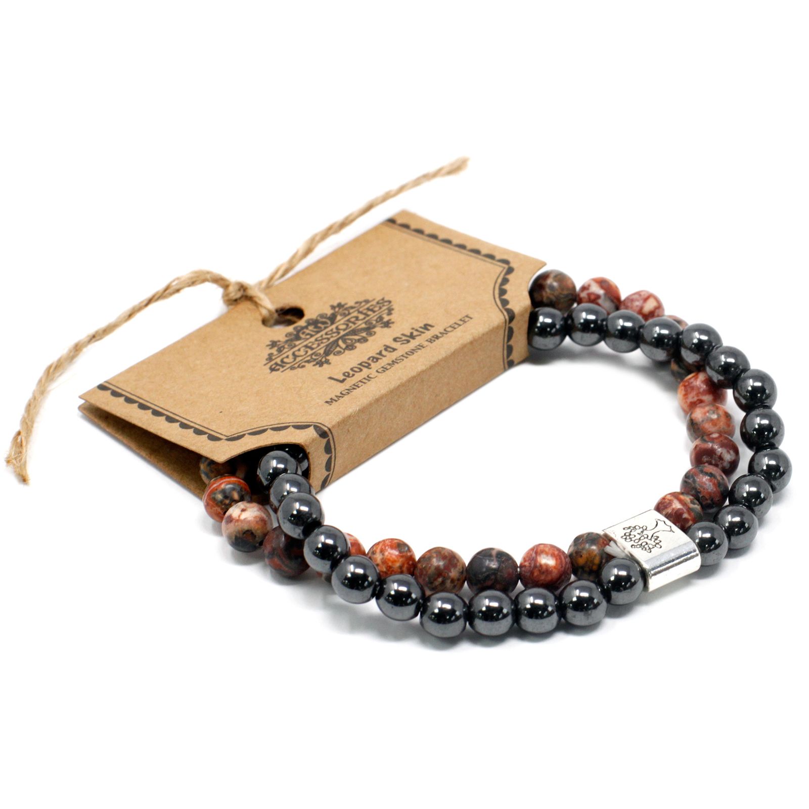 Pulsera de Piedras Preciosas Magnéticas - Piel de Leopardo - Imagen 5