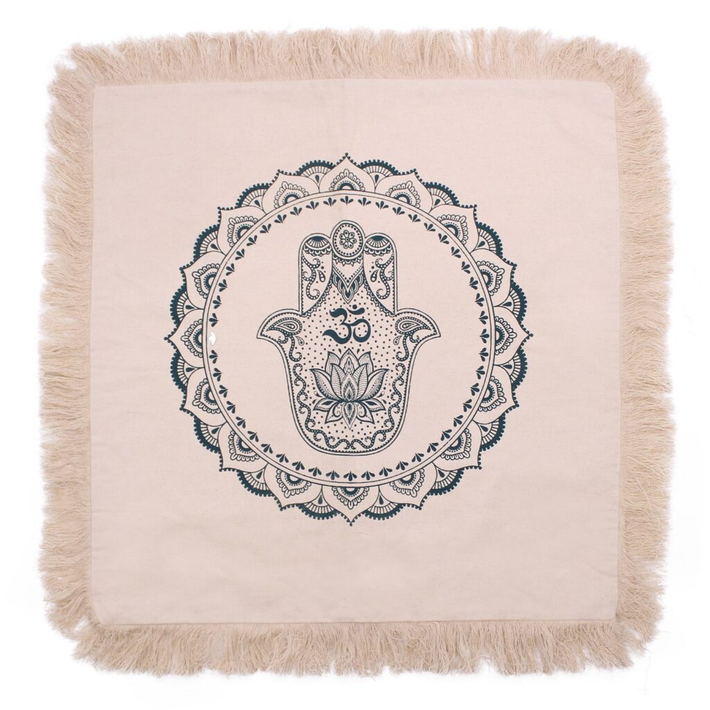 Cojín Hamsa Mandala - 60x60cm - verde