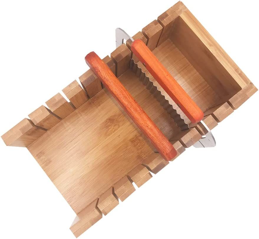Juego de cortadores de jabón de madera - Cortador ondulado y recto - Imagen 2