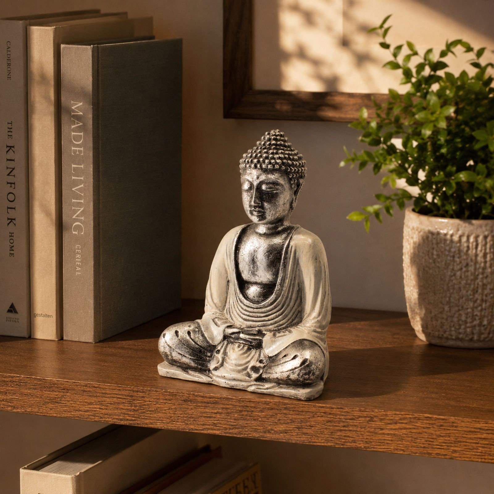 Buddha Blanco y Gris- Med - Imagen 3