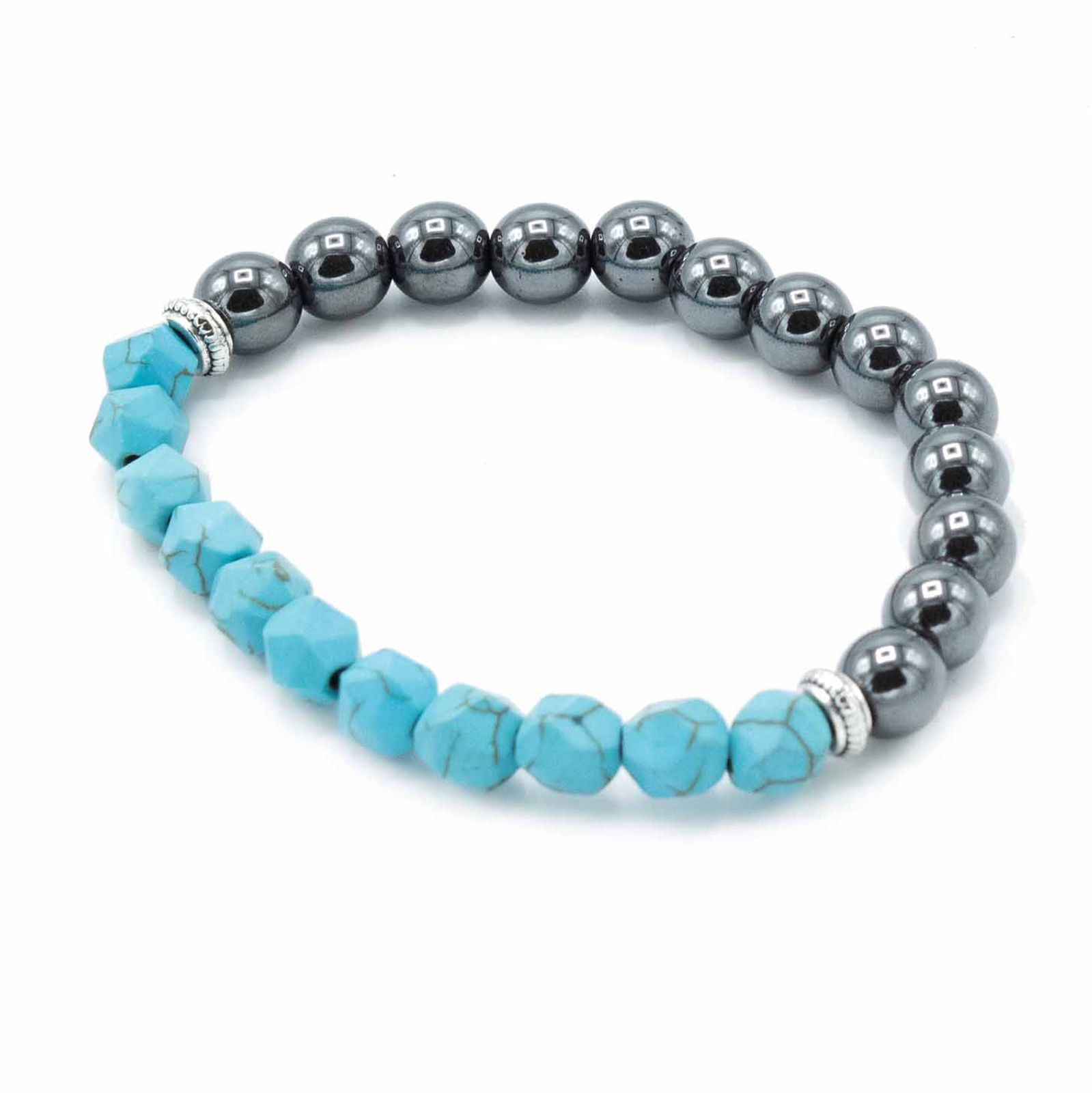 Pulsera de Piedra Preciosa Tallada - Turquesa Mágnetica - Imagen 2