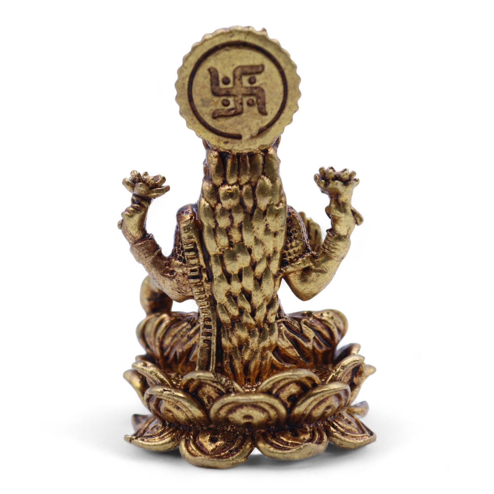 Dioses en miniatura de latón - Laxmi (52 g) - 49 mm - Imagen 3
