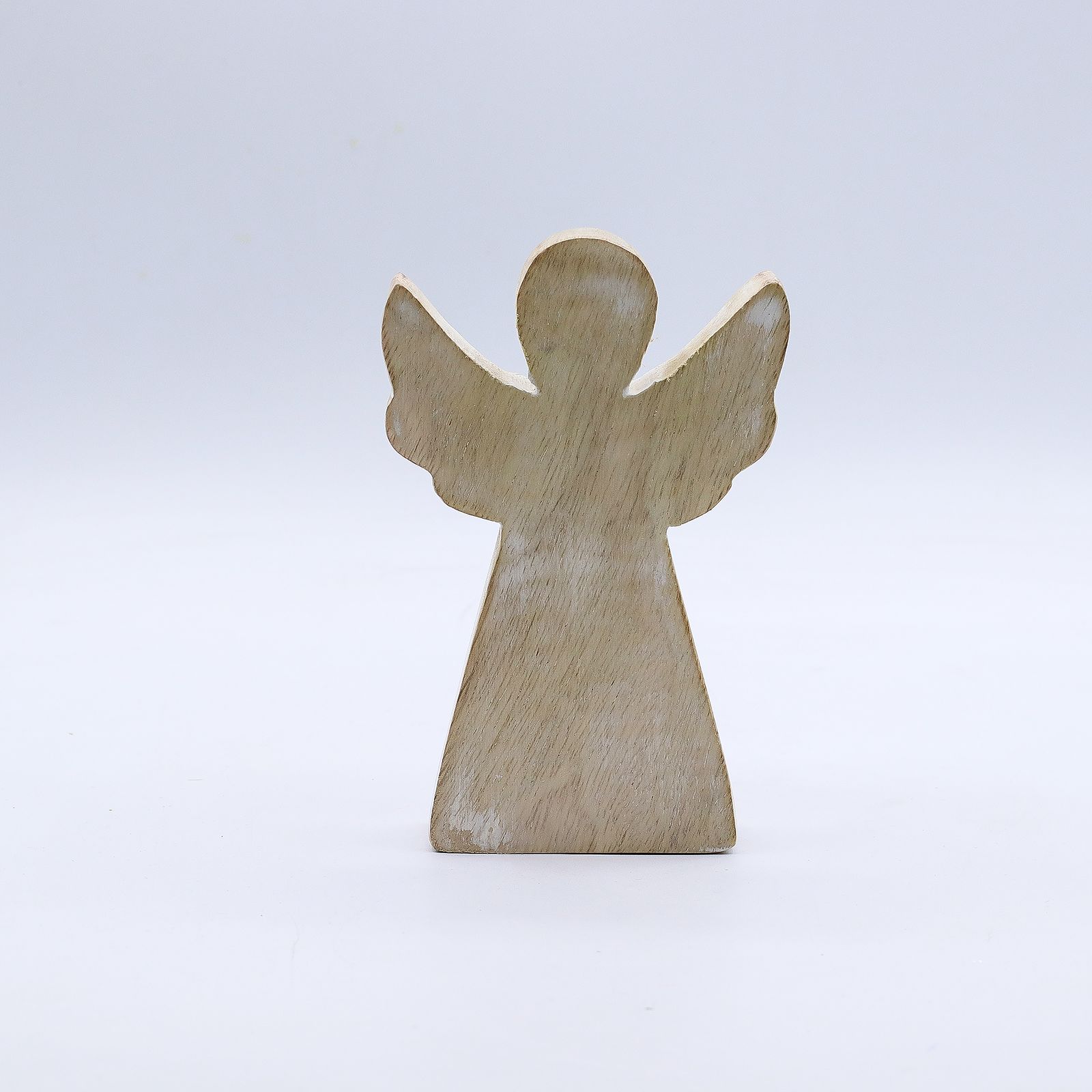 Ángel de madera de mango - lavado blanco - Imagen 4
