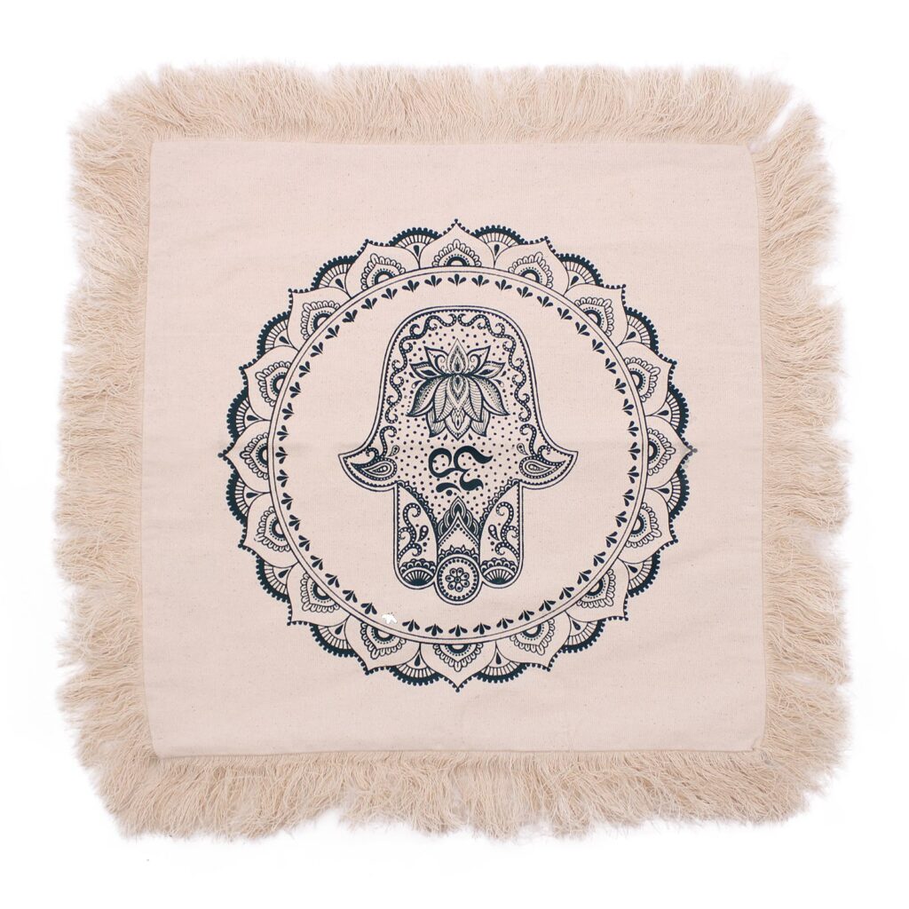 Cojín Hamsa Mandala - 45x45cm - verde
