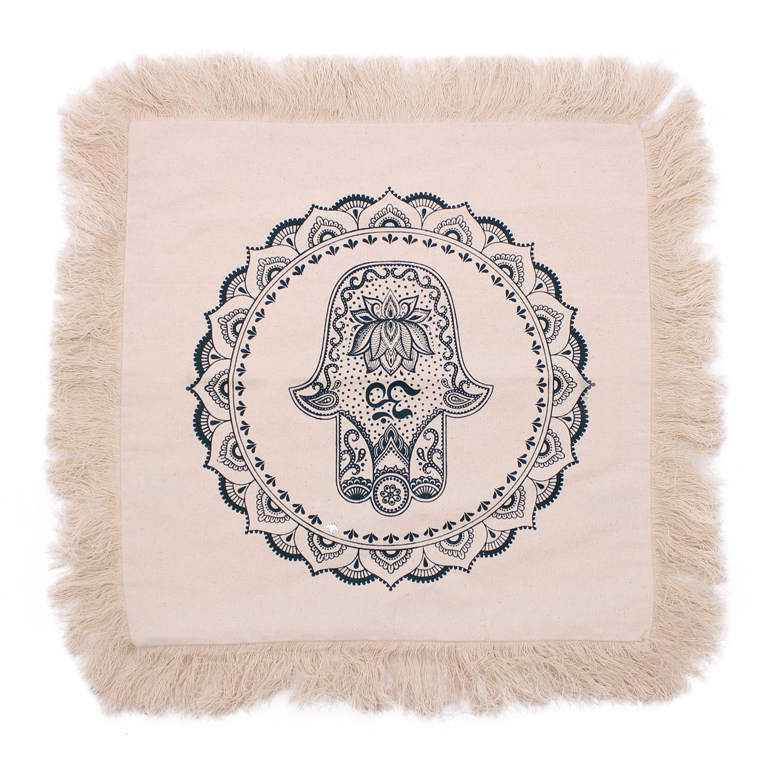 Cojín Hamsa Mandala - 45x45cm - verde