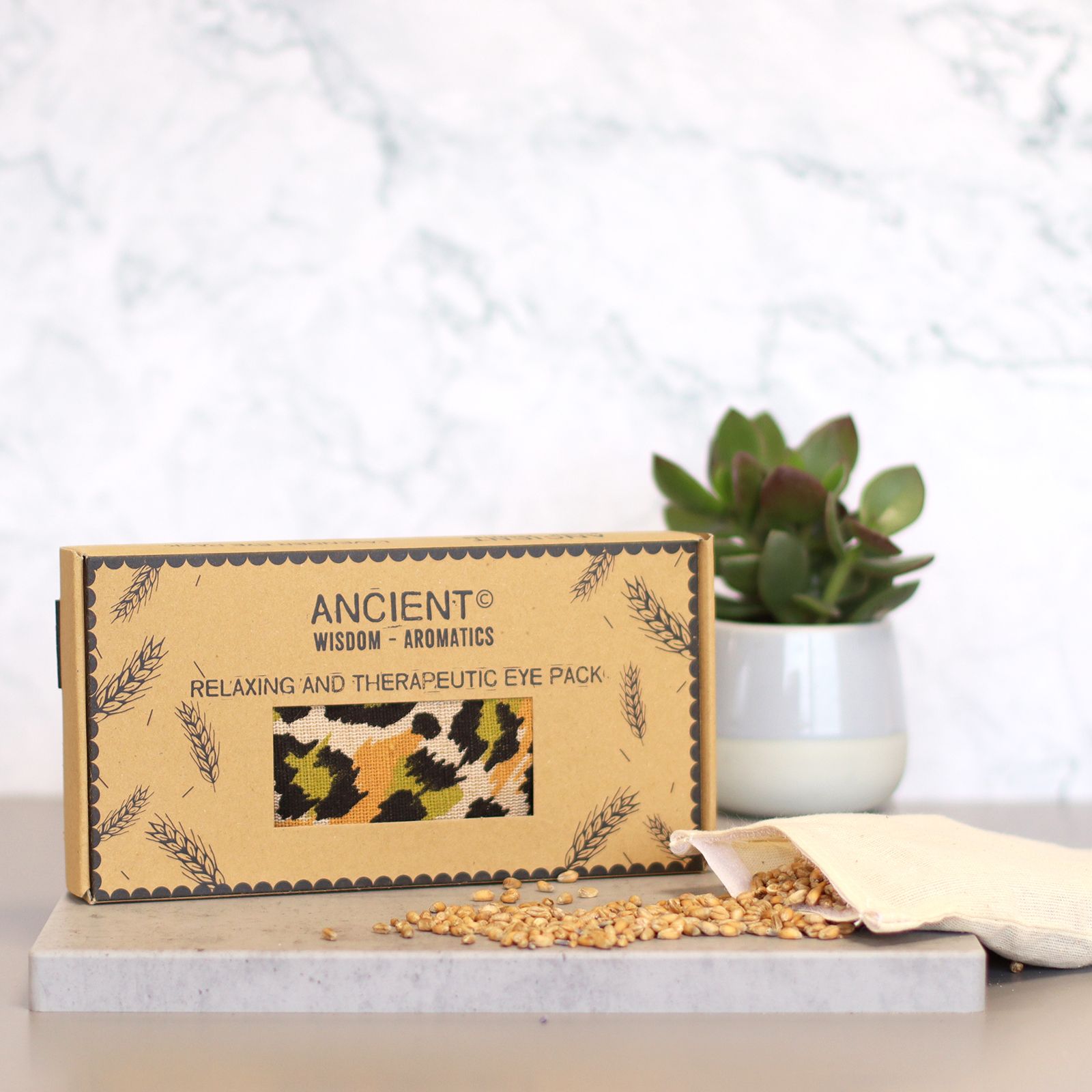 Almohada para los ojos de algodón natural lavanda y juco en caja de regalo - Leonardo Nocturno - Imagen 3